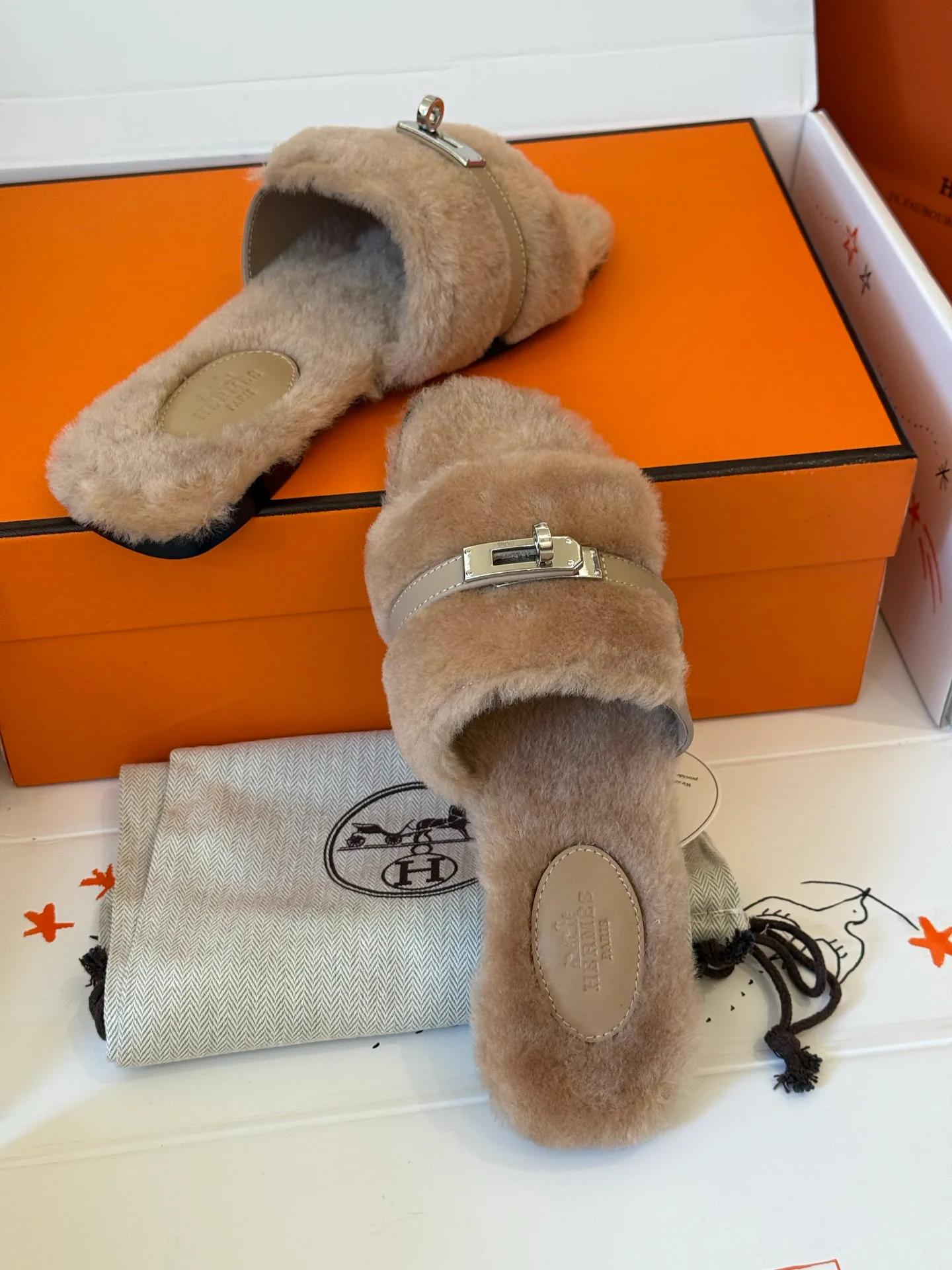 Тапочки Женские Hermes 60664