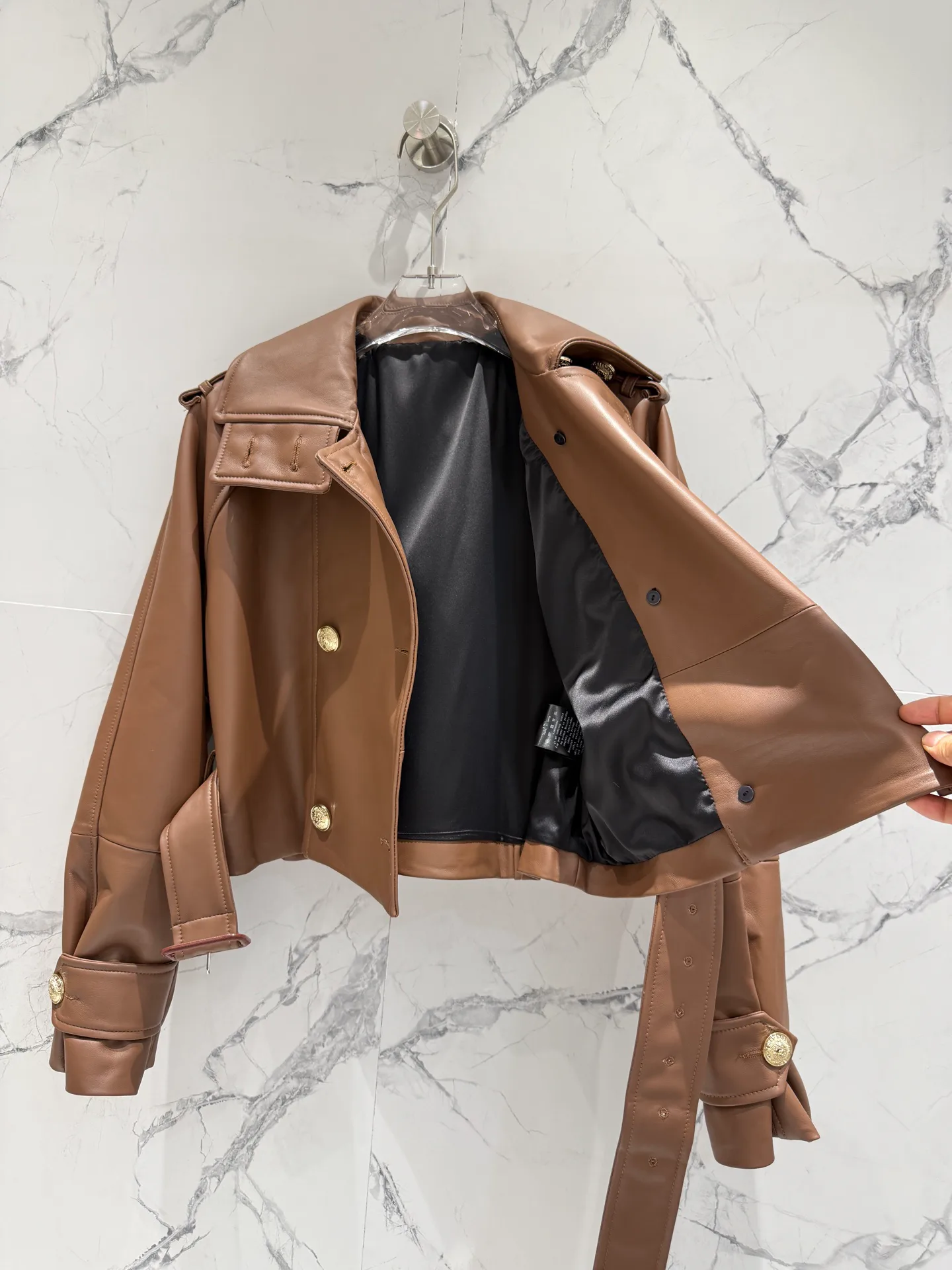 Кожаные Куртки И Дублёнки Женские Balmain 11700495