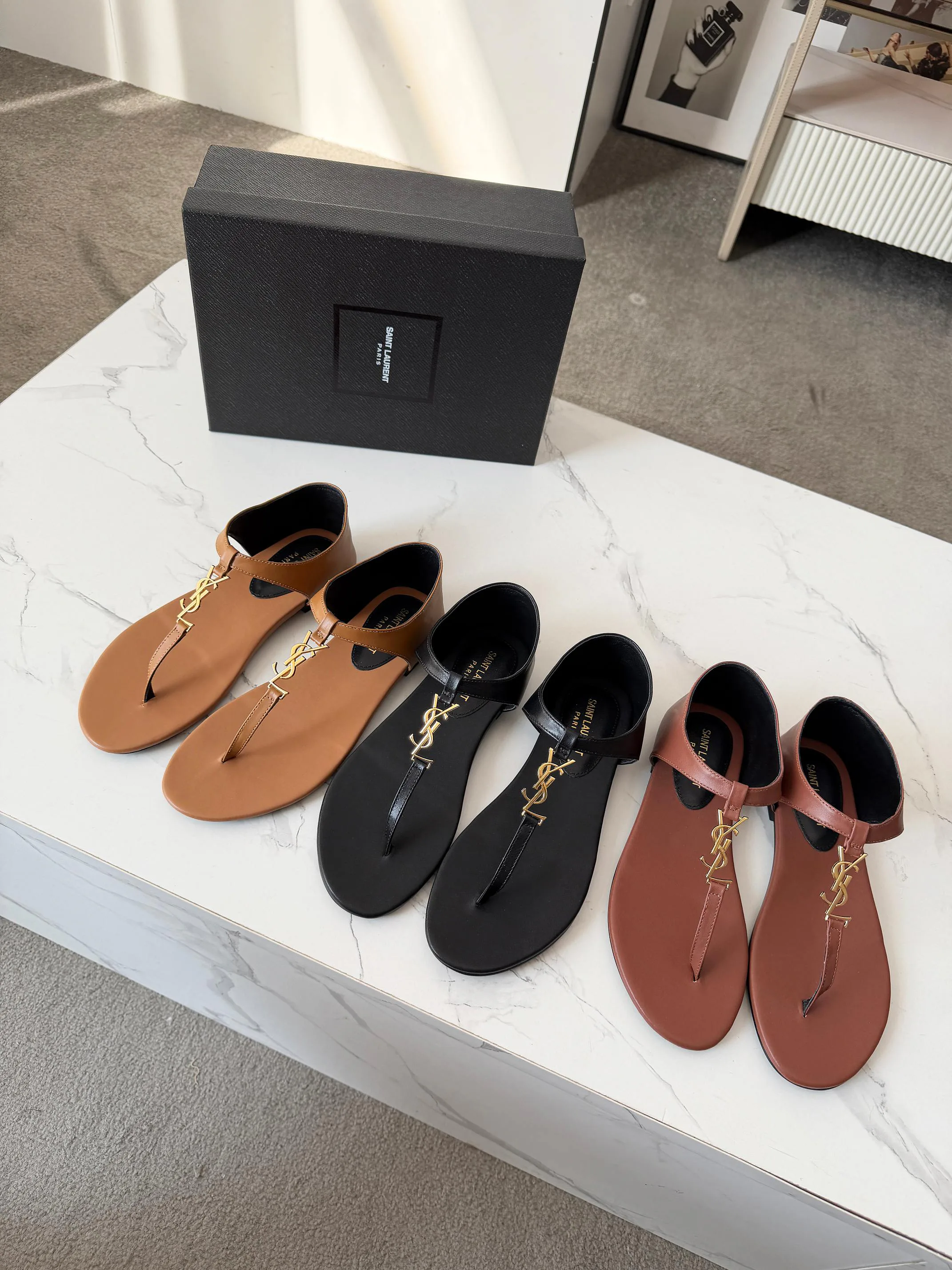 Сандалии Женские Saint Laurent 755712