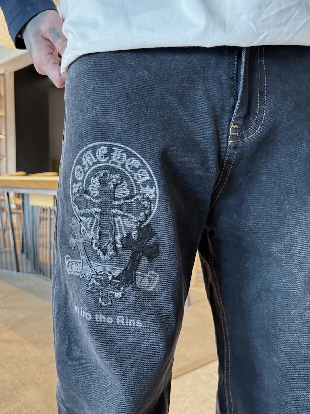 Джинсы Мужские Chrome Hearts 13538163