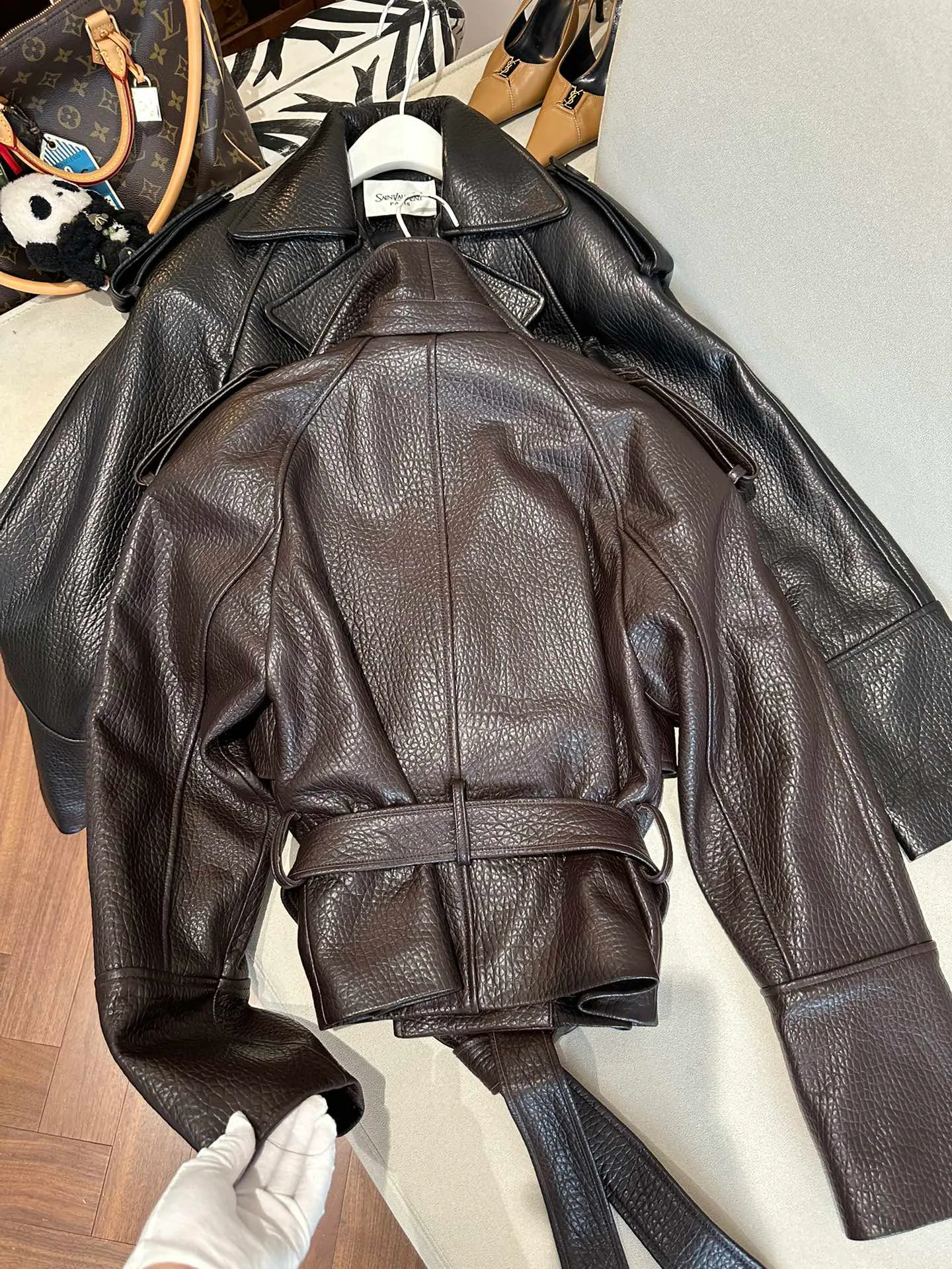 Кожаные Куртки И Дублёнки Женские Saint Laurent 11625006