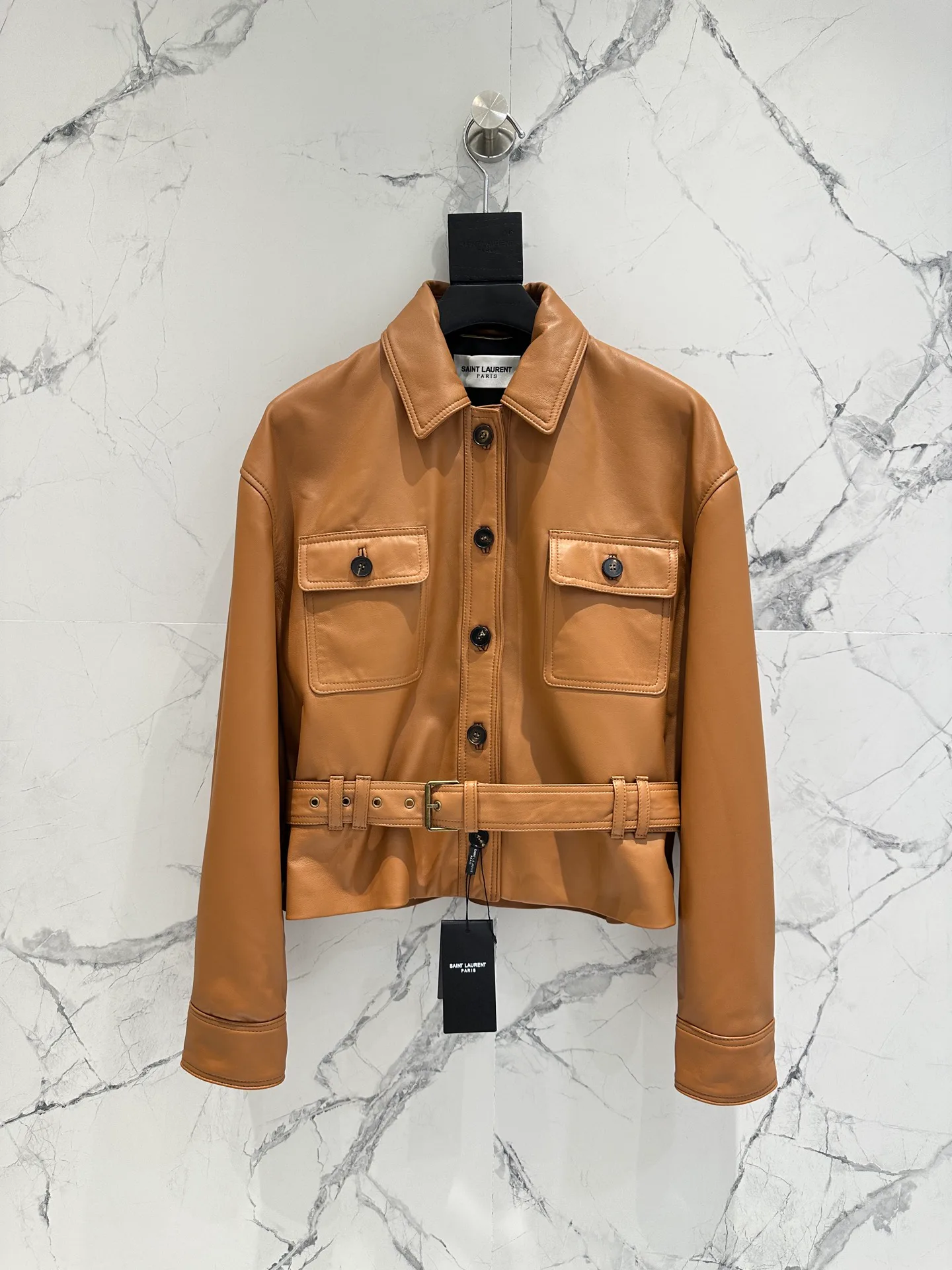 Кожаные Куртки И Дублёнки Женские Saint Laurent 6537800