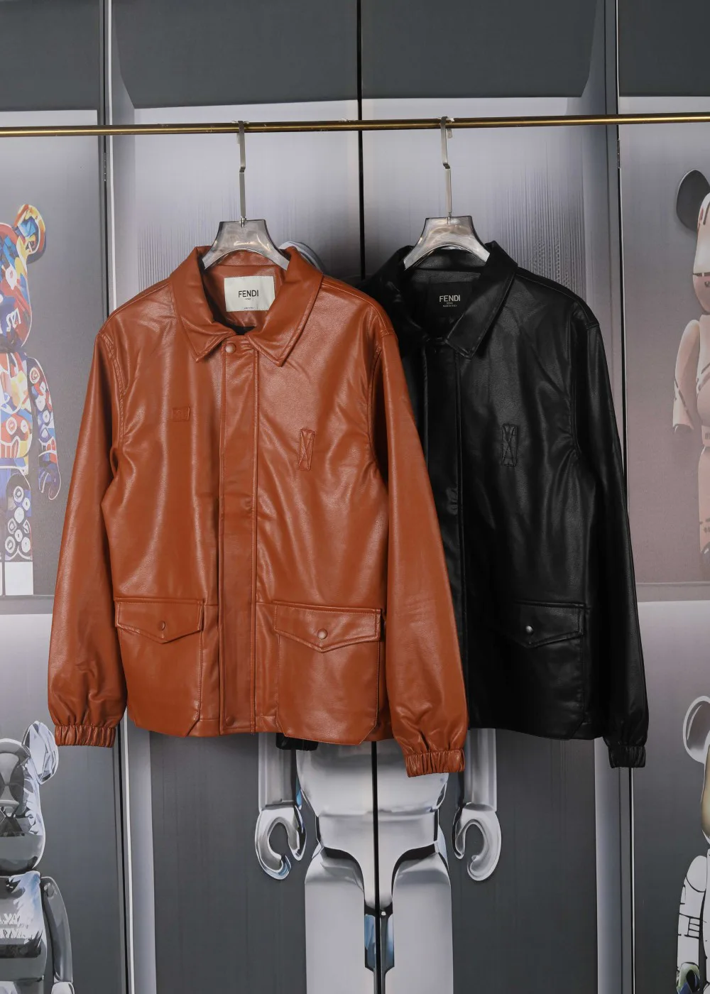 Кожаные Куртки И Дублёнки Мужские Fendi 3007