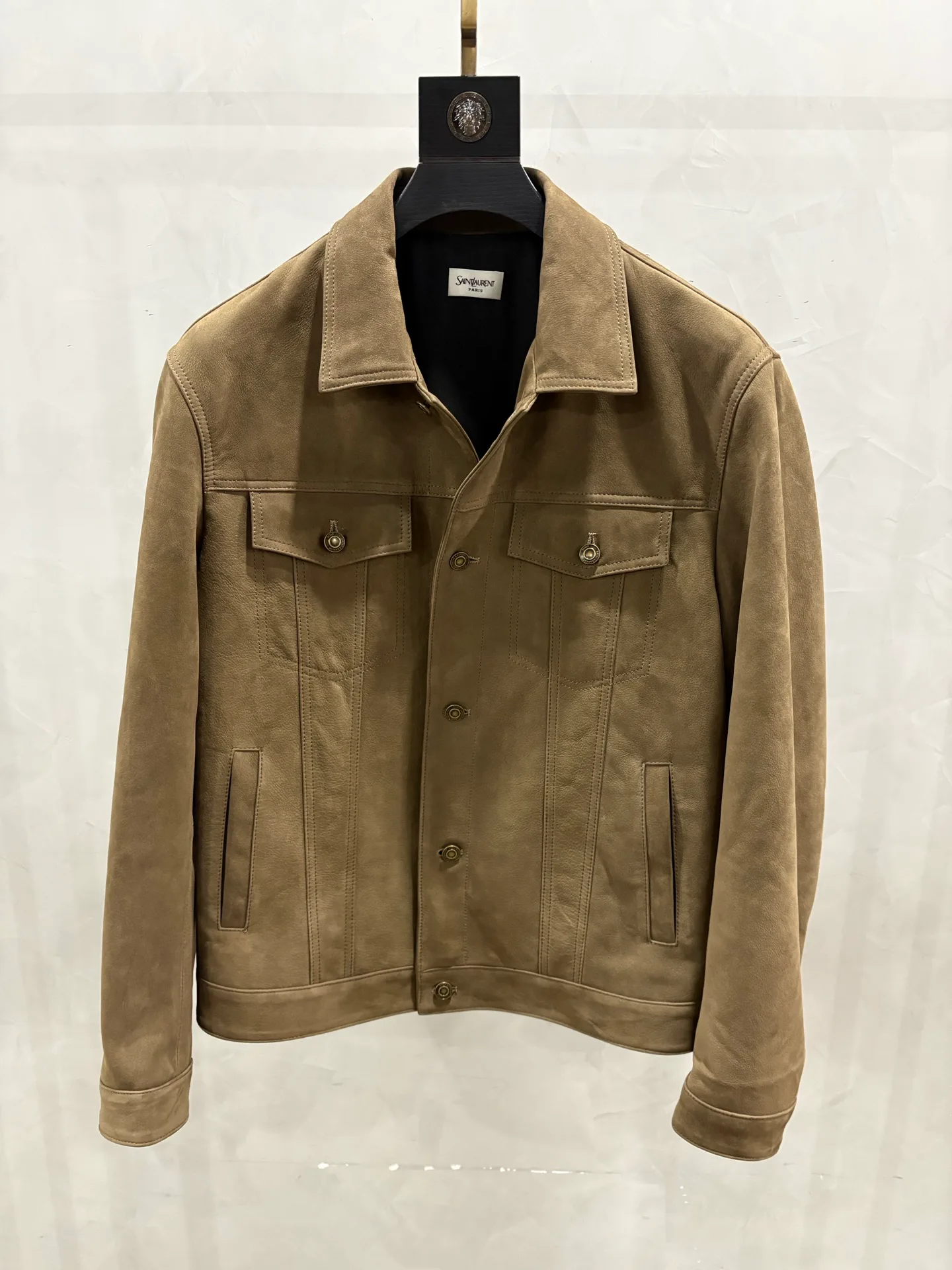 Кожаные Куртки И Дублёнки Мужские Saint Laurent 13510679