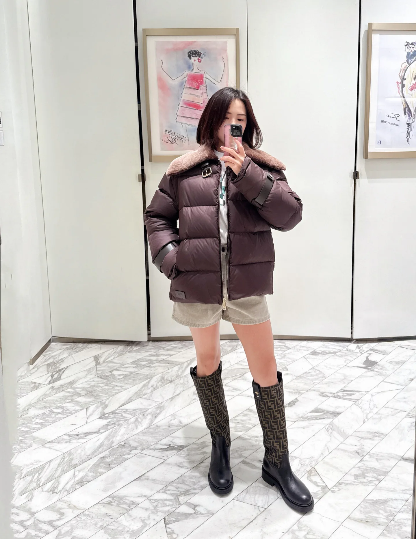 Куртки И Пуховики Женские Fendi 4420244