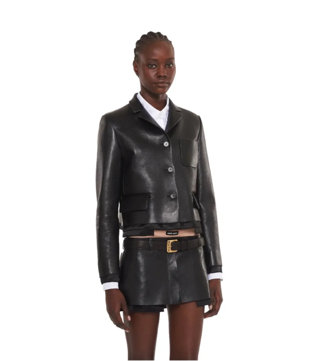 Кожаные Куртки И Дублёнки Женские Miu Miu 6173199