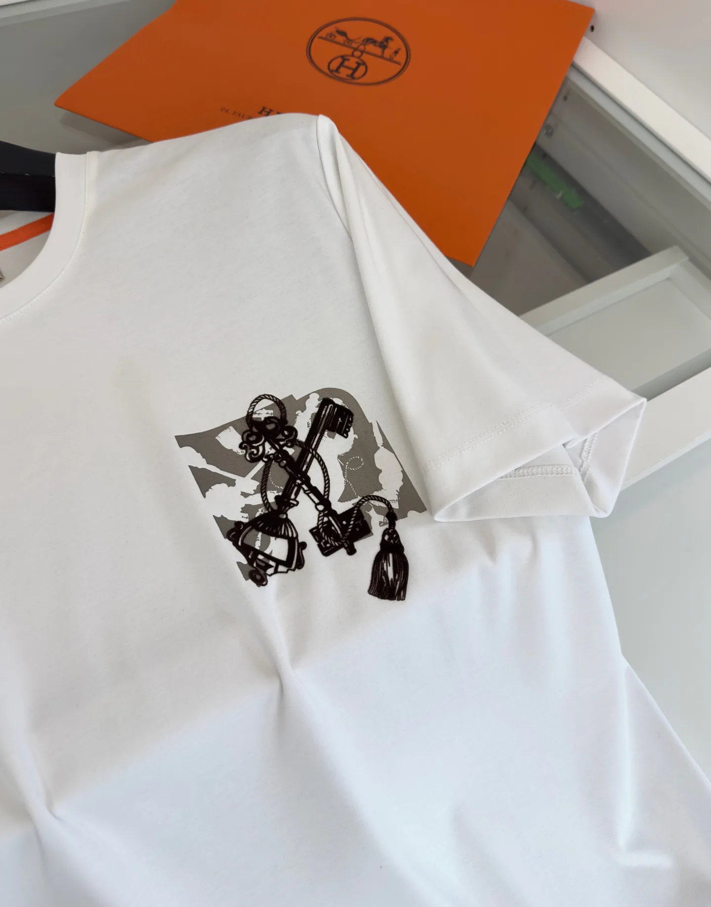 Футболки Мужские Hermes 8421