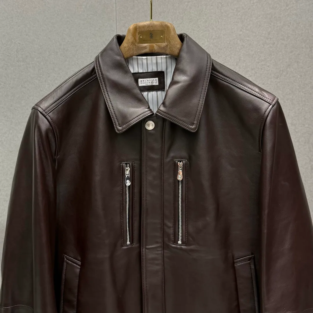 Кожаные Куртки И Дублёнки Мужские Brunello Cucinelli 17329879