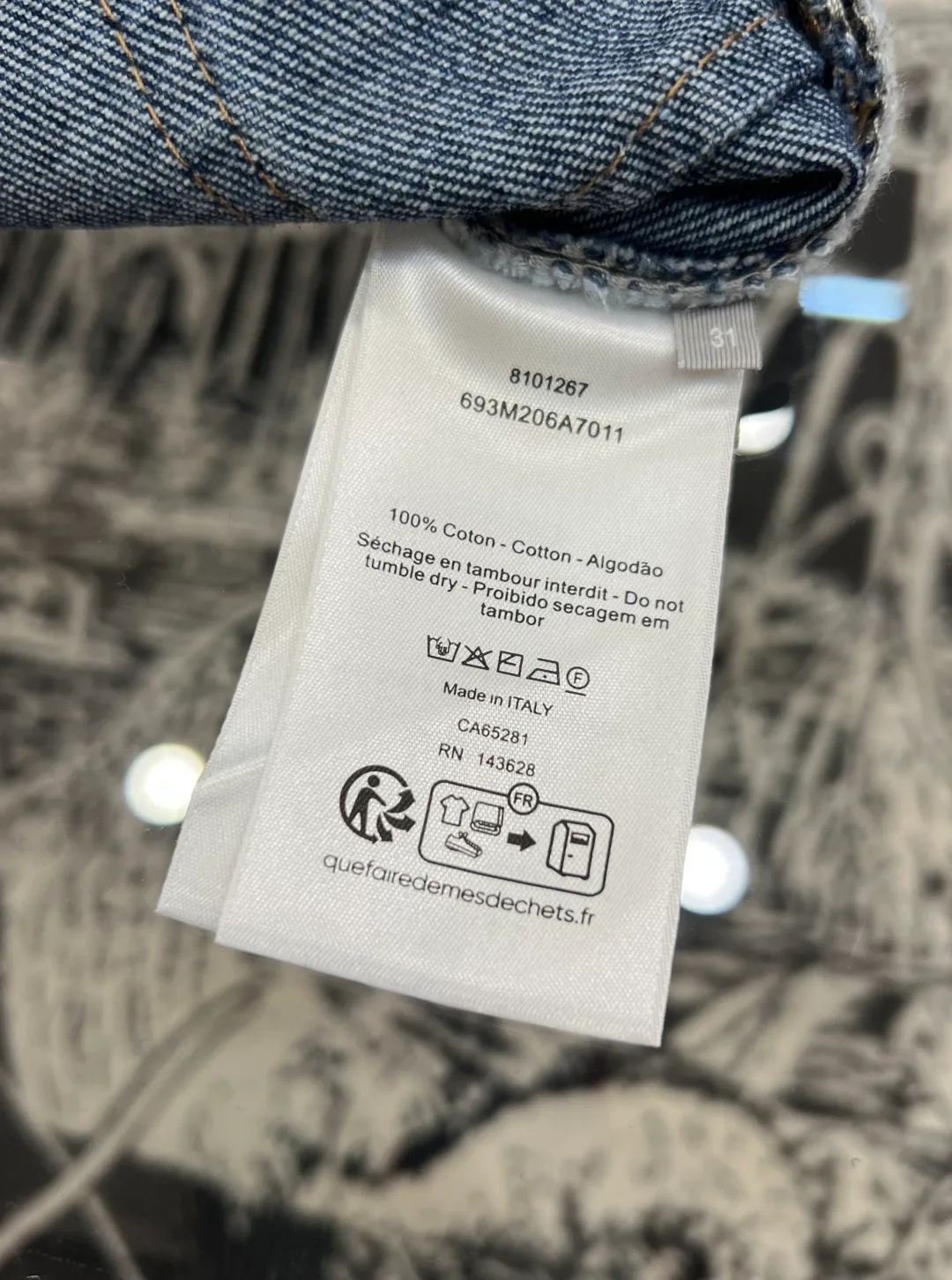 Джинсы Мужские Christian Dior 18360006