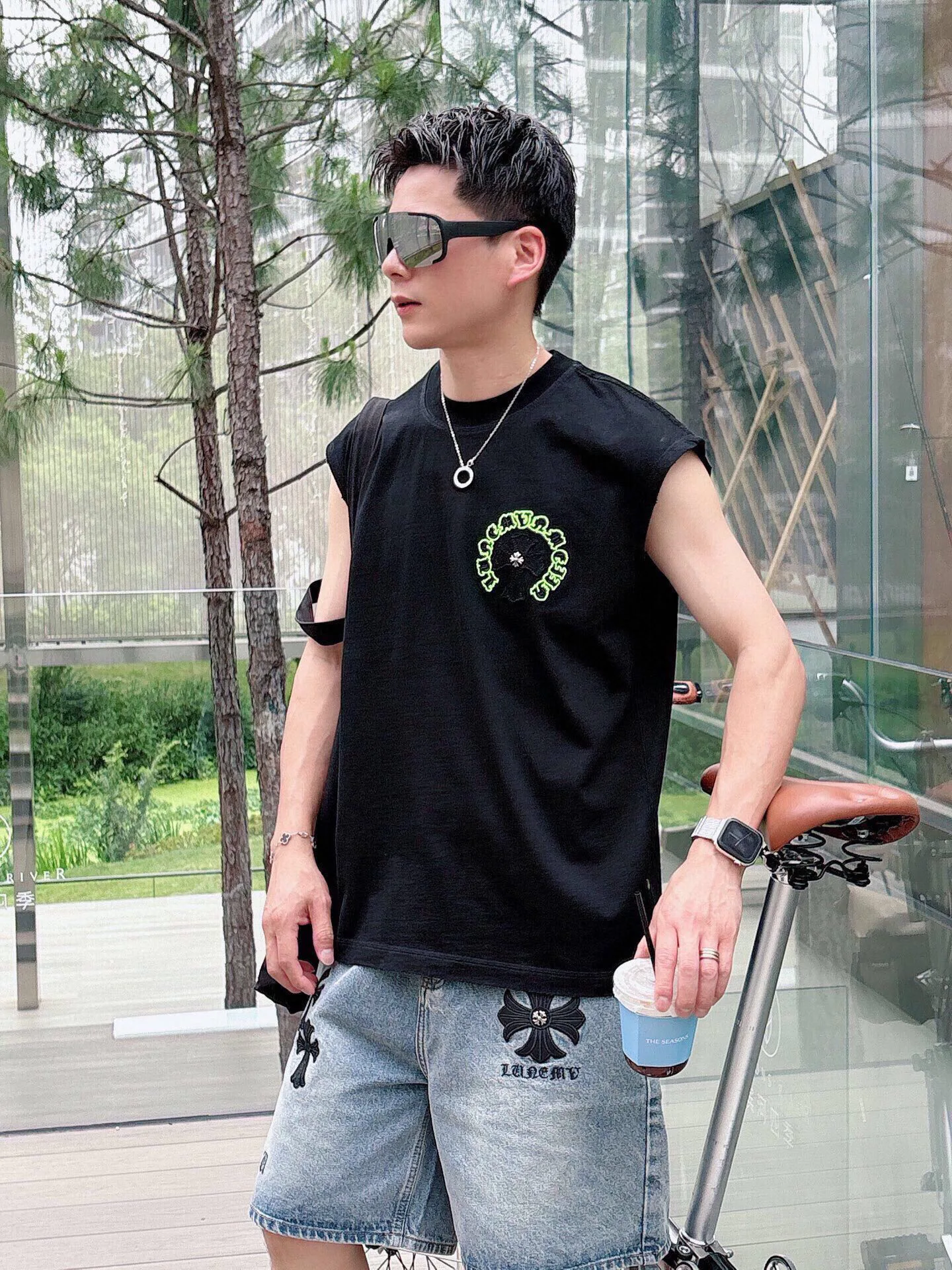 Футболки Мужские Chrome Hearts 11646917