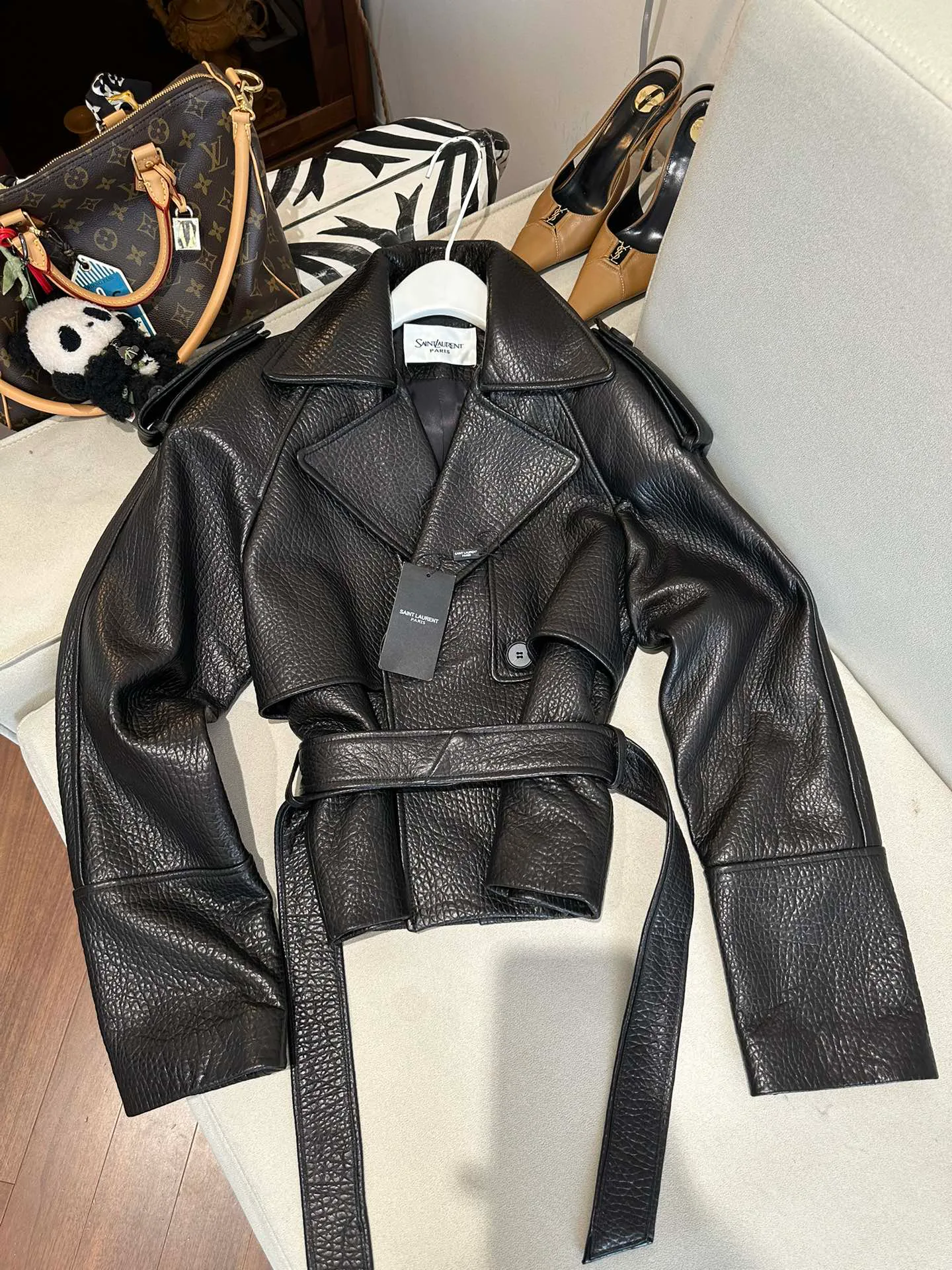 Кожаные Куртки И Дублёнки Женские Saint Laurent 11625018