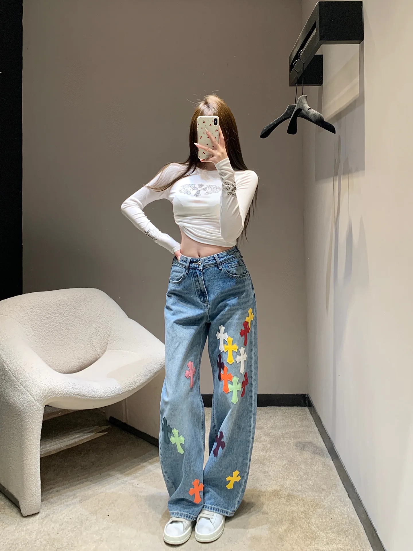 Джинсы Женские Chrome Hearts 2658920