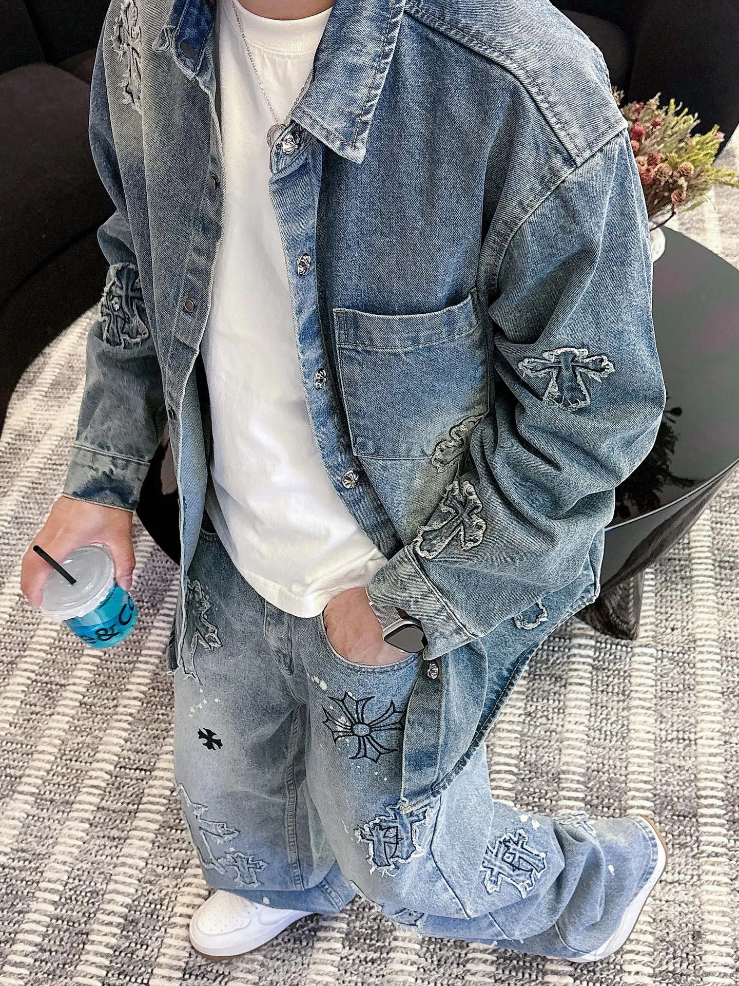 Куртки И Пуховики Мужские Chrome Hearts 787684