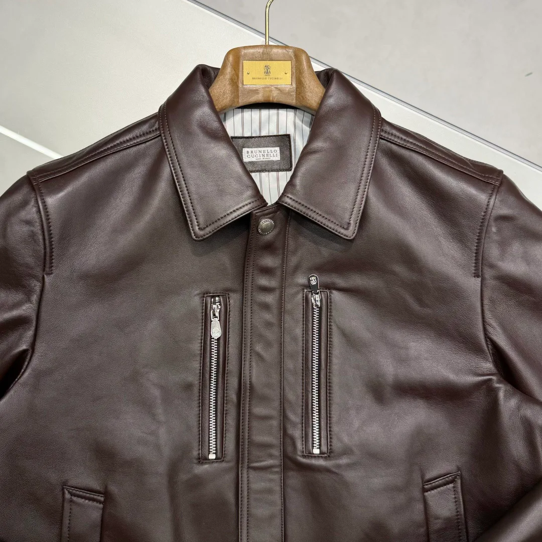 Кожаные Куртки И Дублёнки Мужские Brunello Cucinelli 17329879