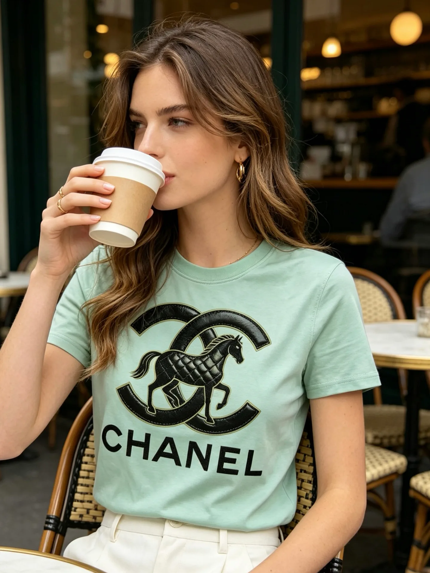 Футболки Женские Chanel 13076351