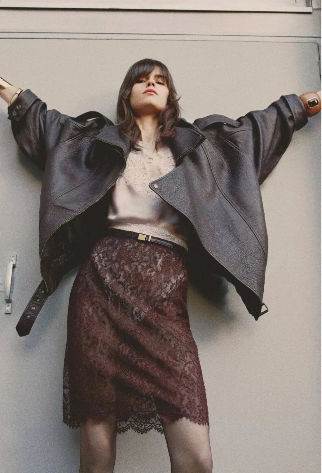 Кожаные Куртки И Дублёнки Женские Saint Laurent 11882390