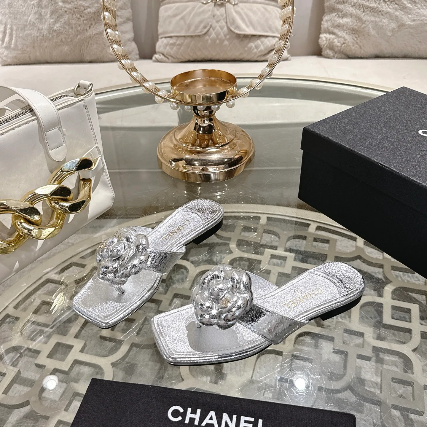 Шлепанцы Женские Chanel 12696620