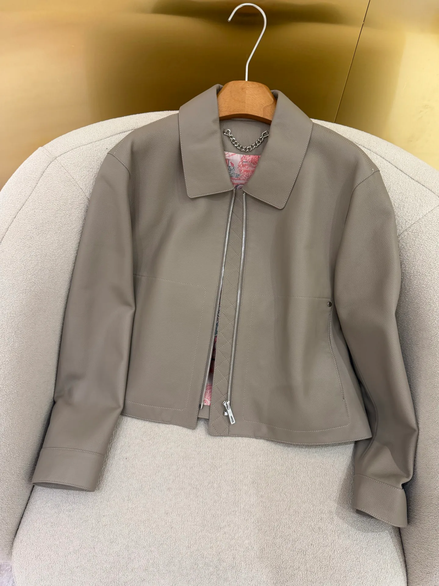 Кожаные Куртки И Дублёнки Женские Hermes 17802390