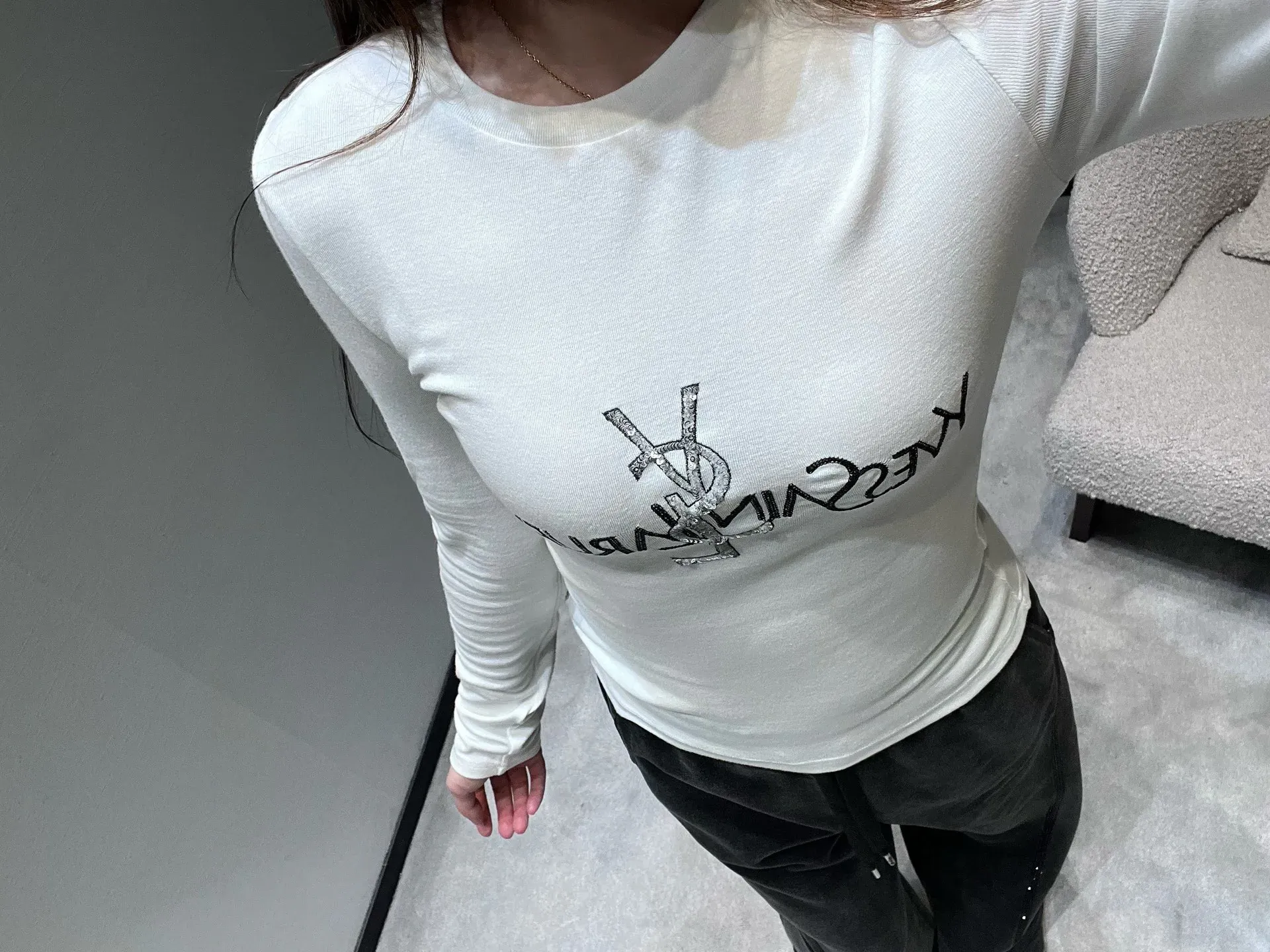 Лонгсливы Женские Saint Laurent 1336721