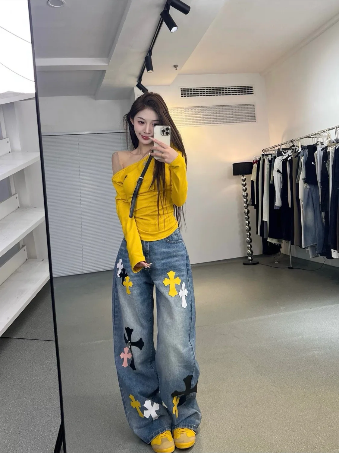 Джинсы Женские Chrome Hearts 55828