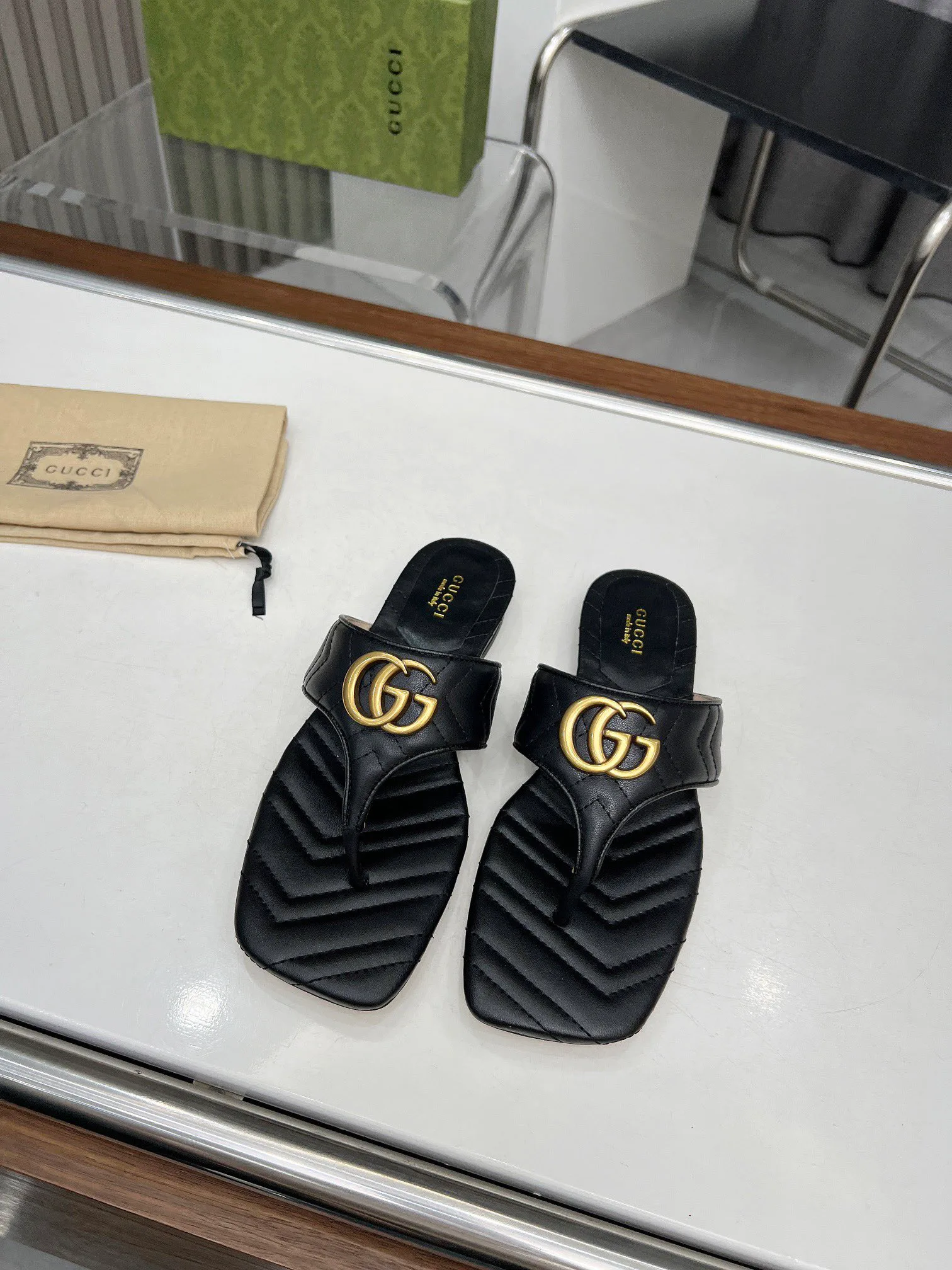 Шлепанцы Женские Gucci 17479