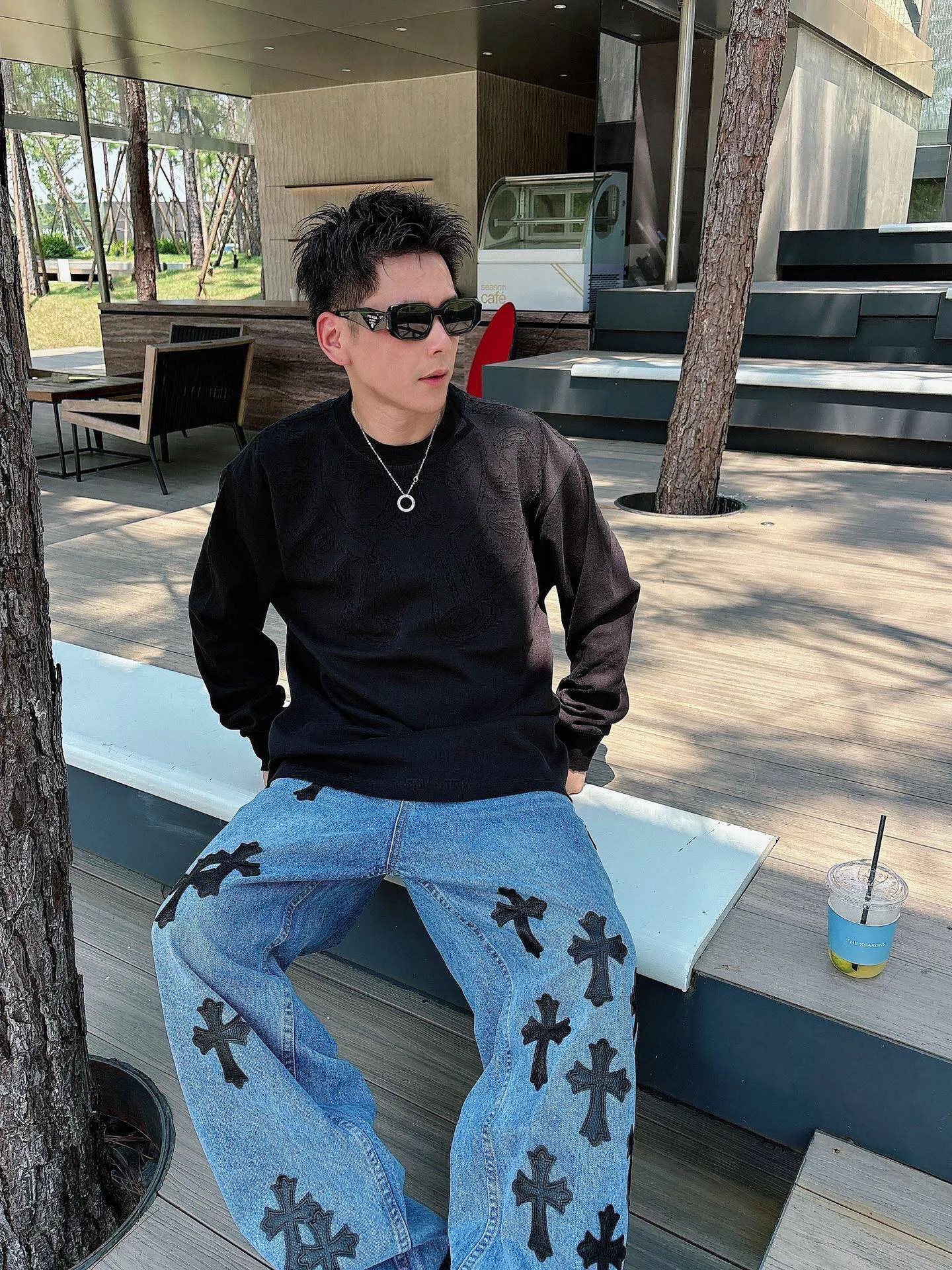 Лонгсливы Мужские Chrome Hearts 928680