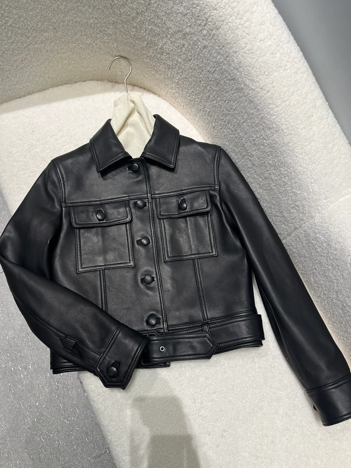 Кожаные Куртки И Дублёнки Мужские Saint Laurent 11485699