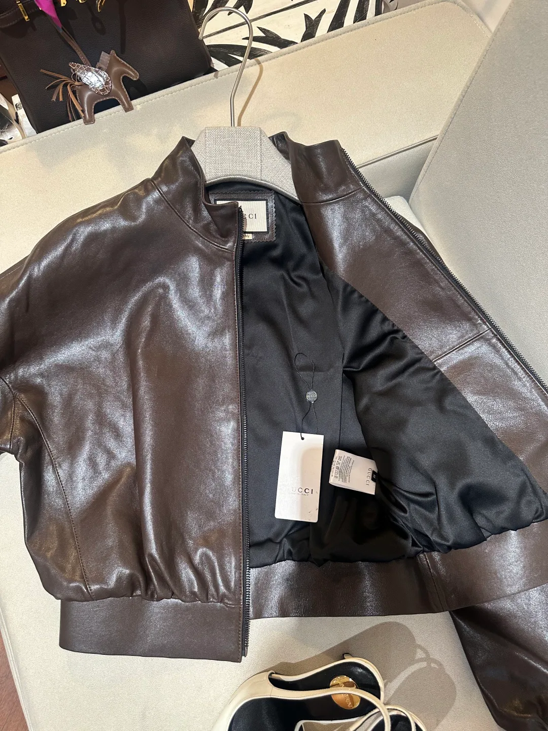 Кожаные Куртки И Дублёнки Женские Gucci 17214496