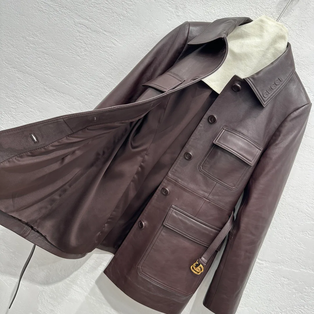 Кожаные Куртки И Дублёнки Женские Gucci 11520146