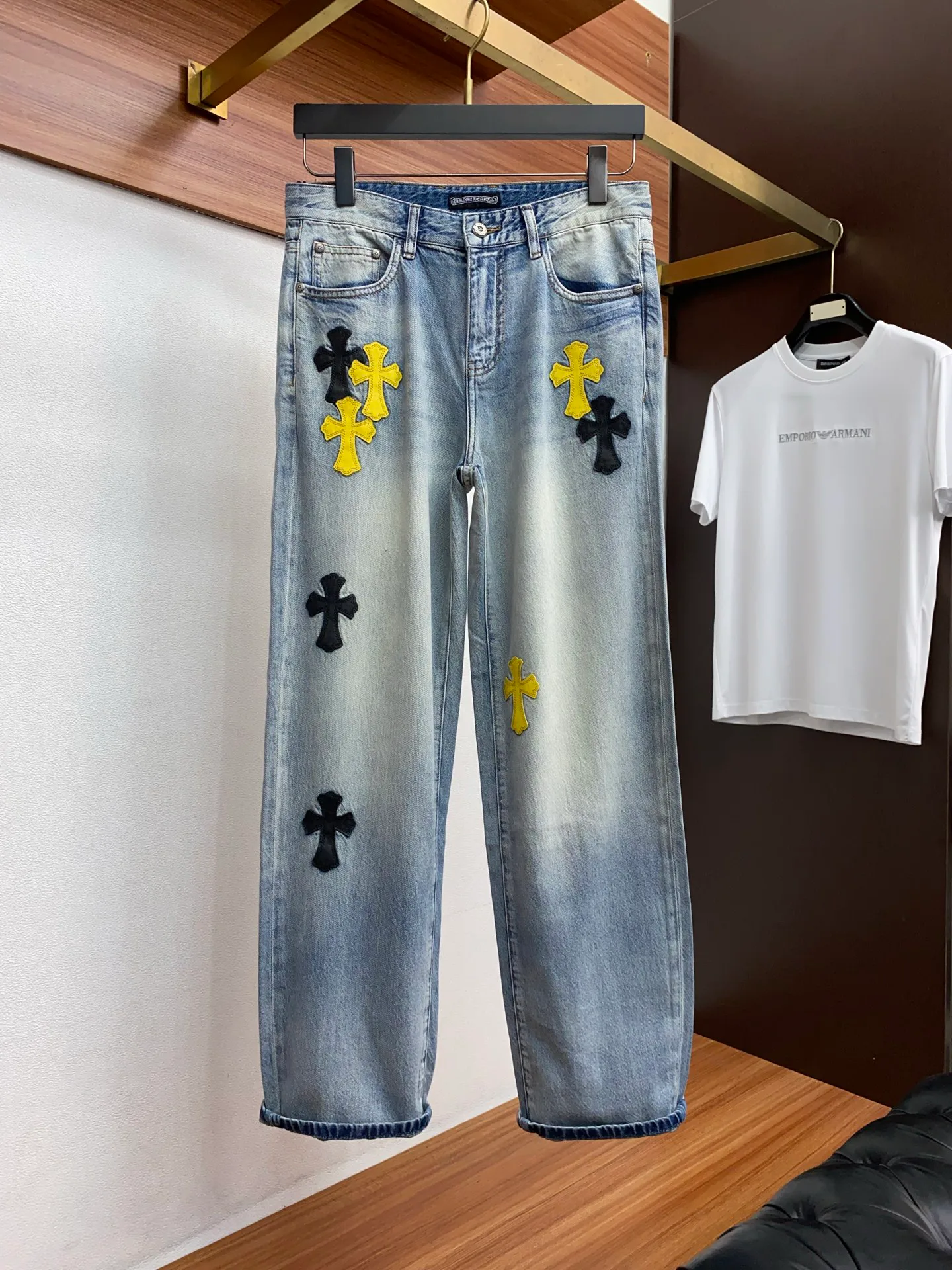 Джинсы Мужские Chrome Hearts 11236141