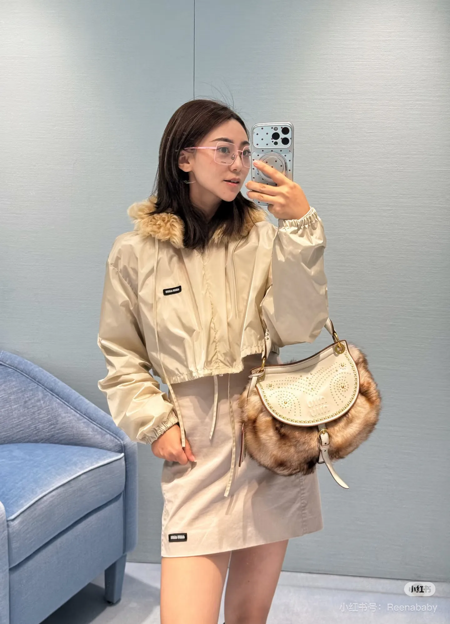 Куртки И Пуховики Женские Miu Miu 18108321