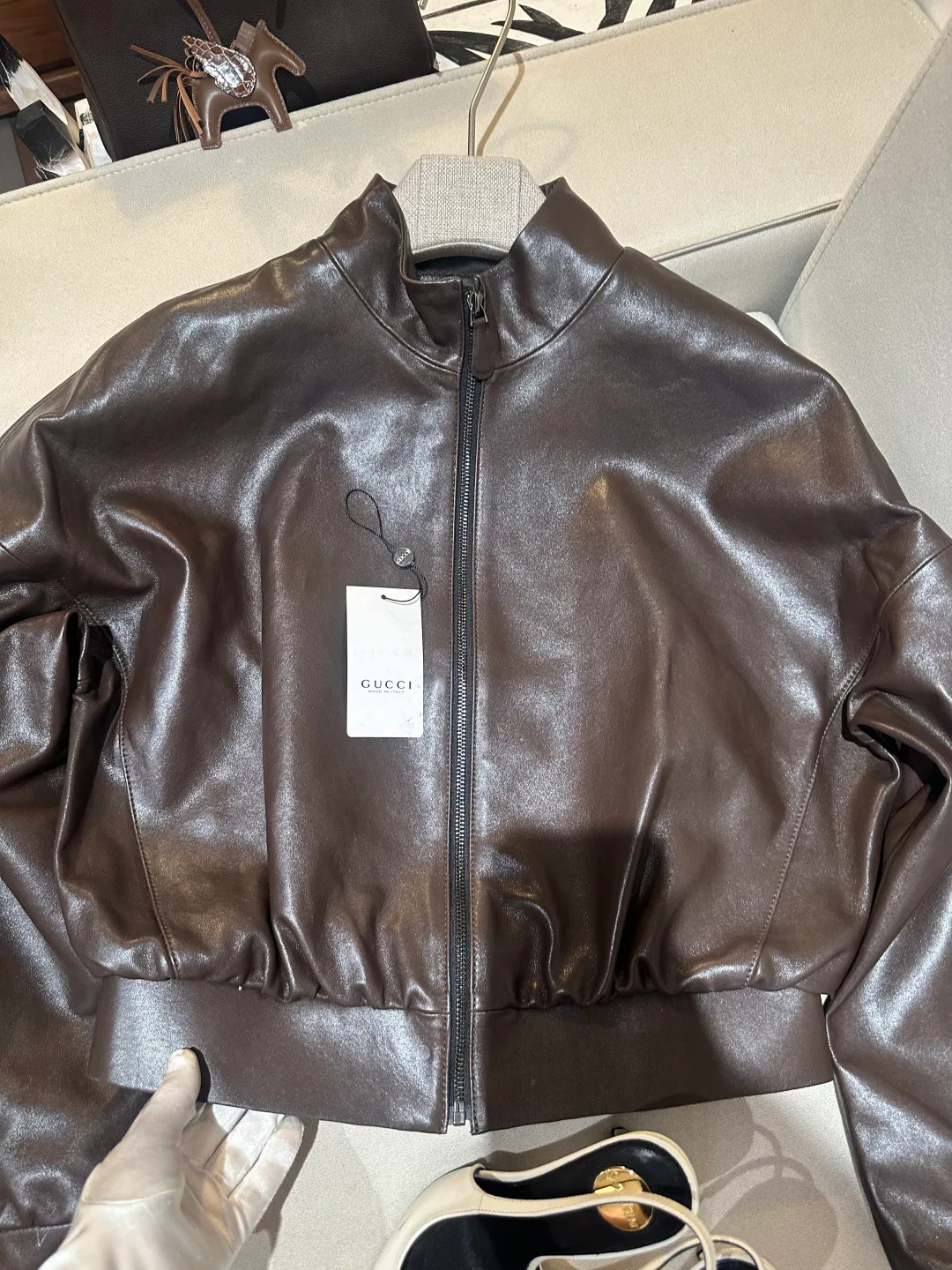 Кожаные Куртки И Дублёнки Женские Gucci 17214496