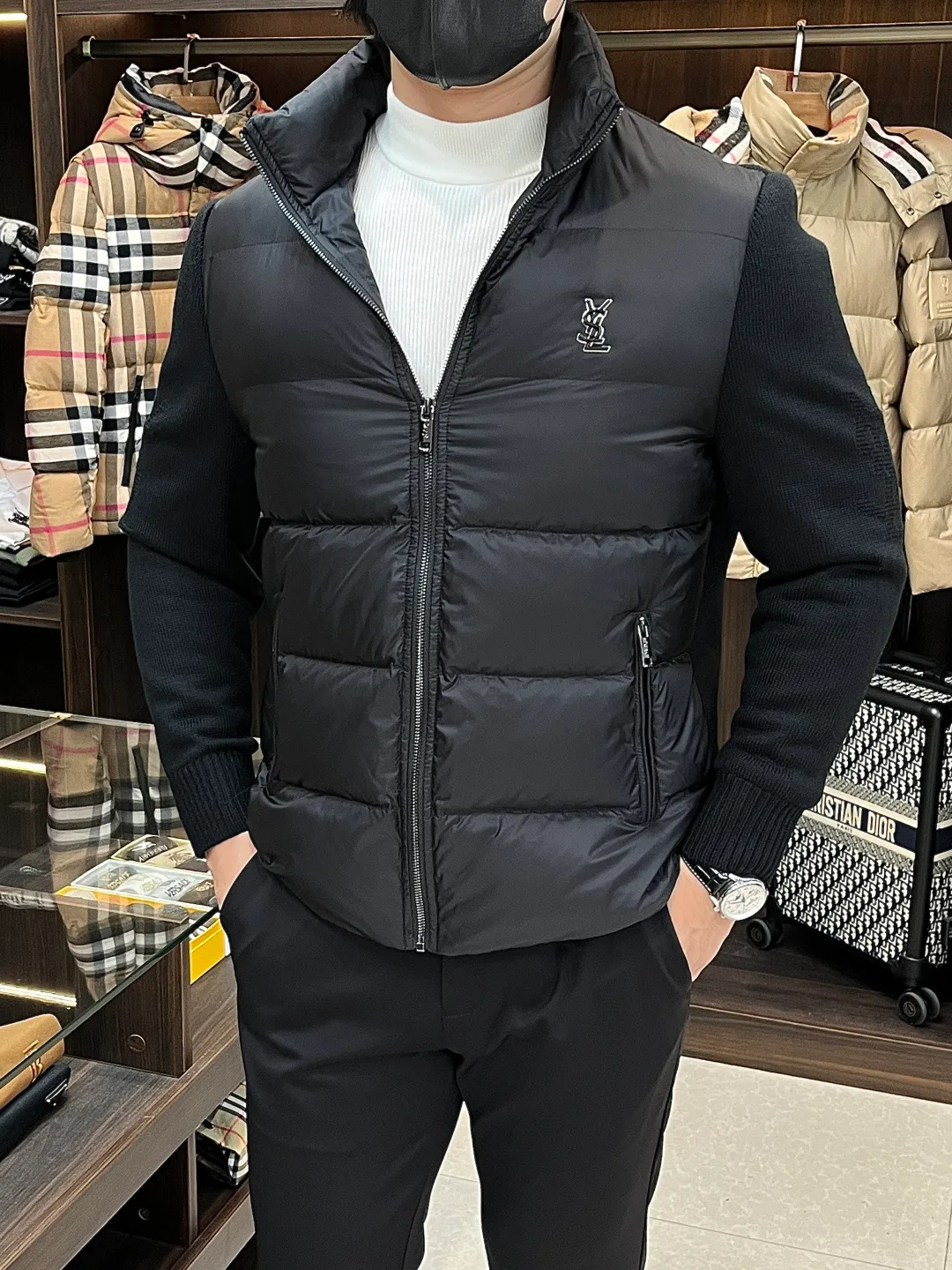 Куртки И Пуховики Мужские Saint Laurent 383994