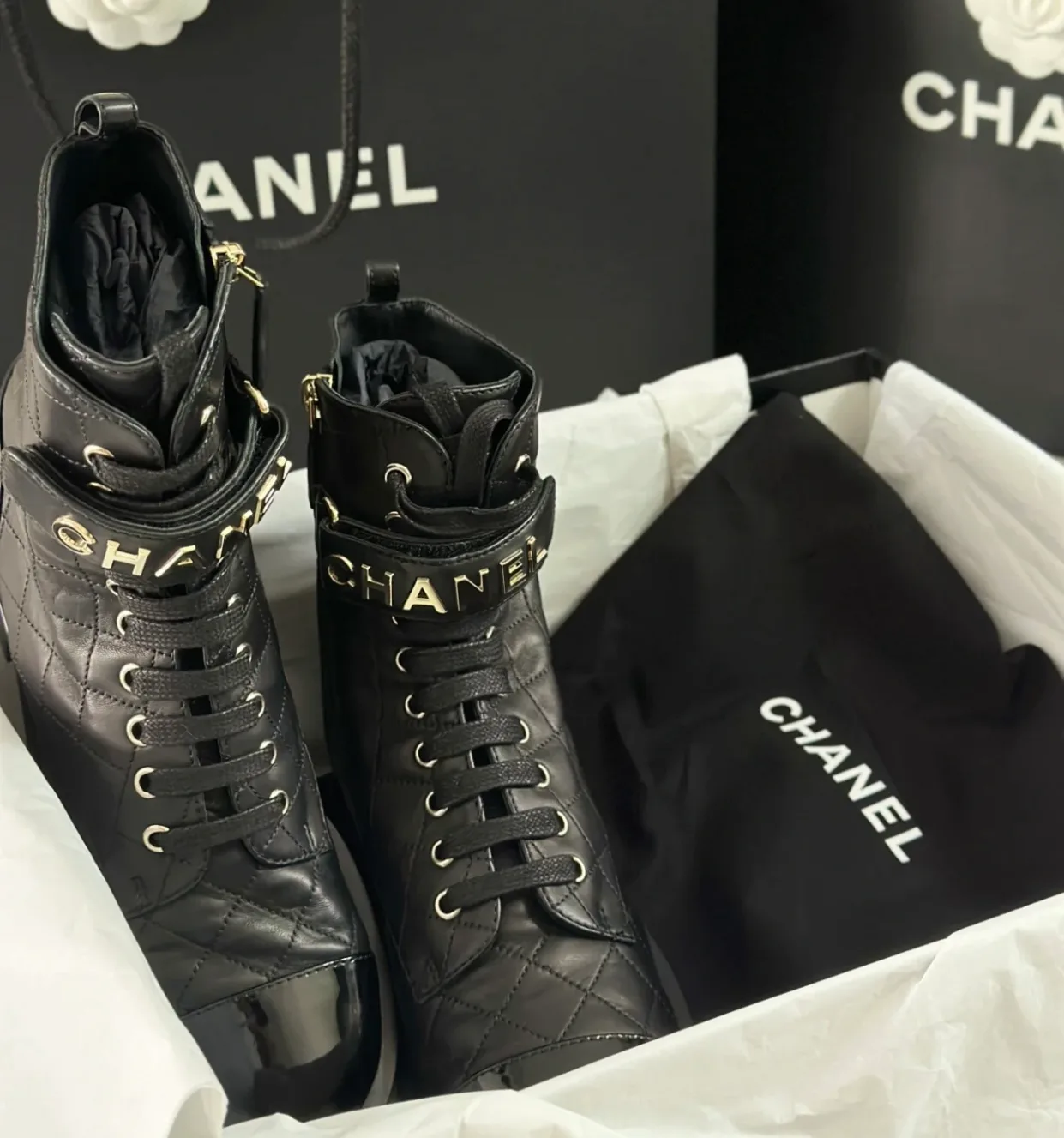 Ботинки Женские Chanel 3781729