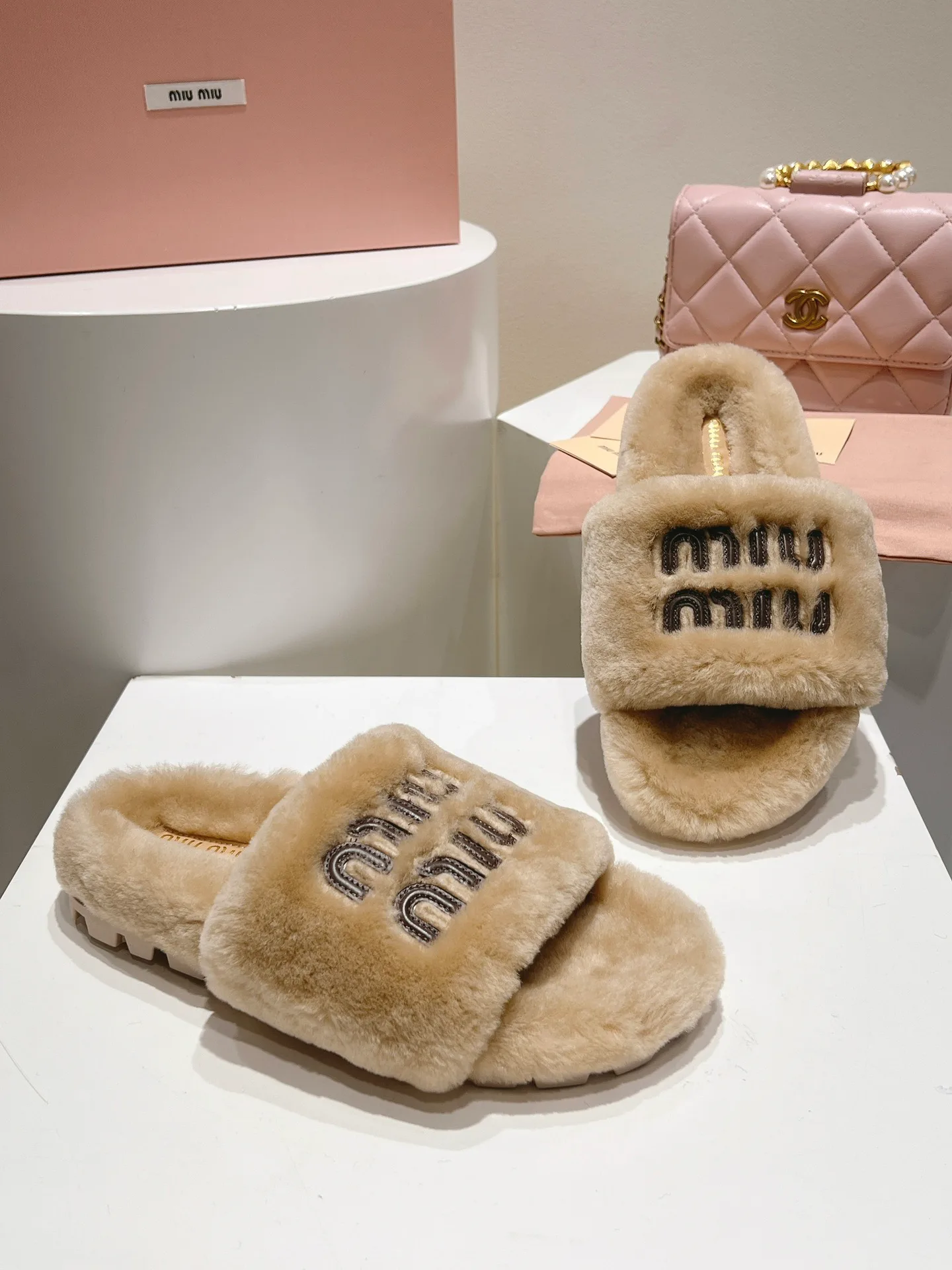 Тапочки Женские Miu Miu 704166