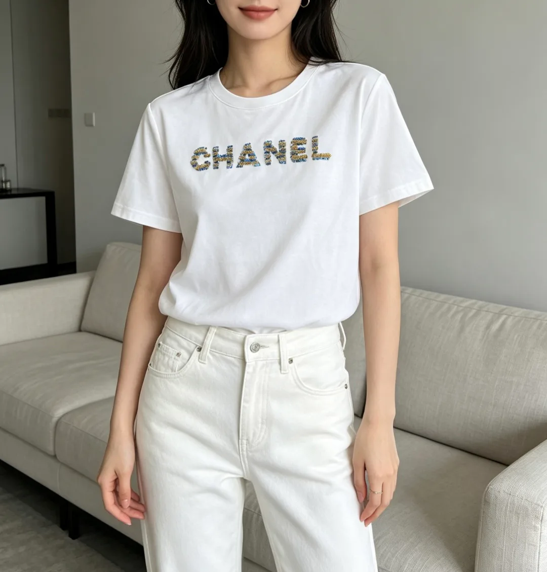 Футболки Женские Chanel 13583897