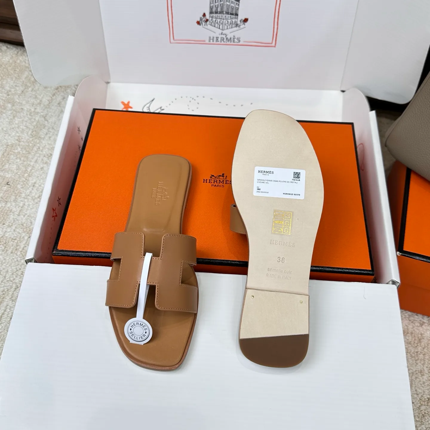 Шлепанцы Женские Hermes 3043264