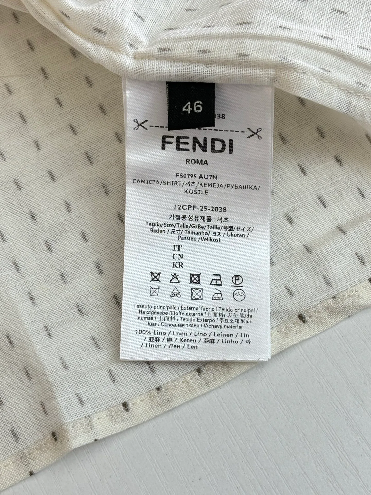 Рубашки Мужские Fendi 12795102