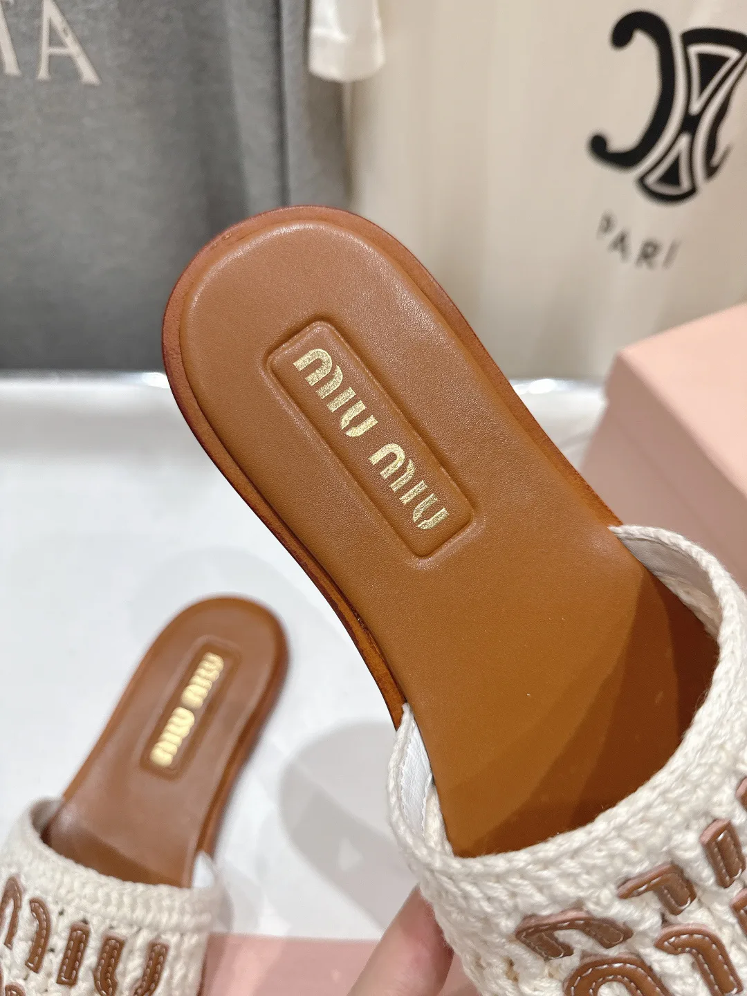 Шлепанцы Женские Miu Miu 3603730