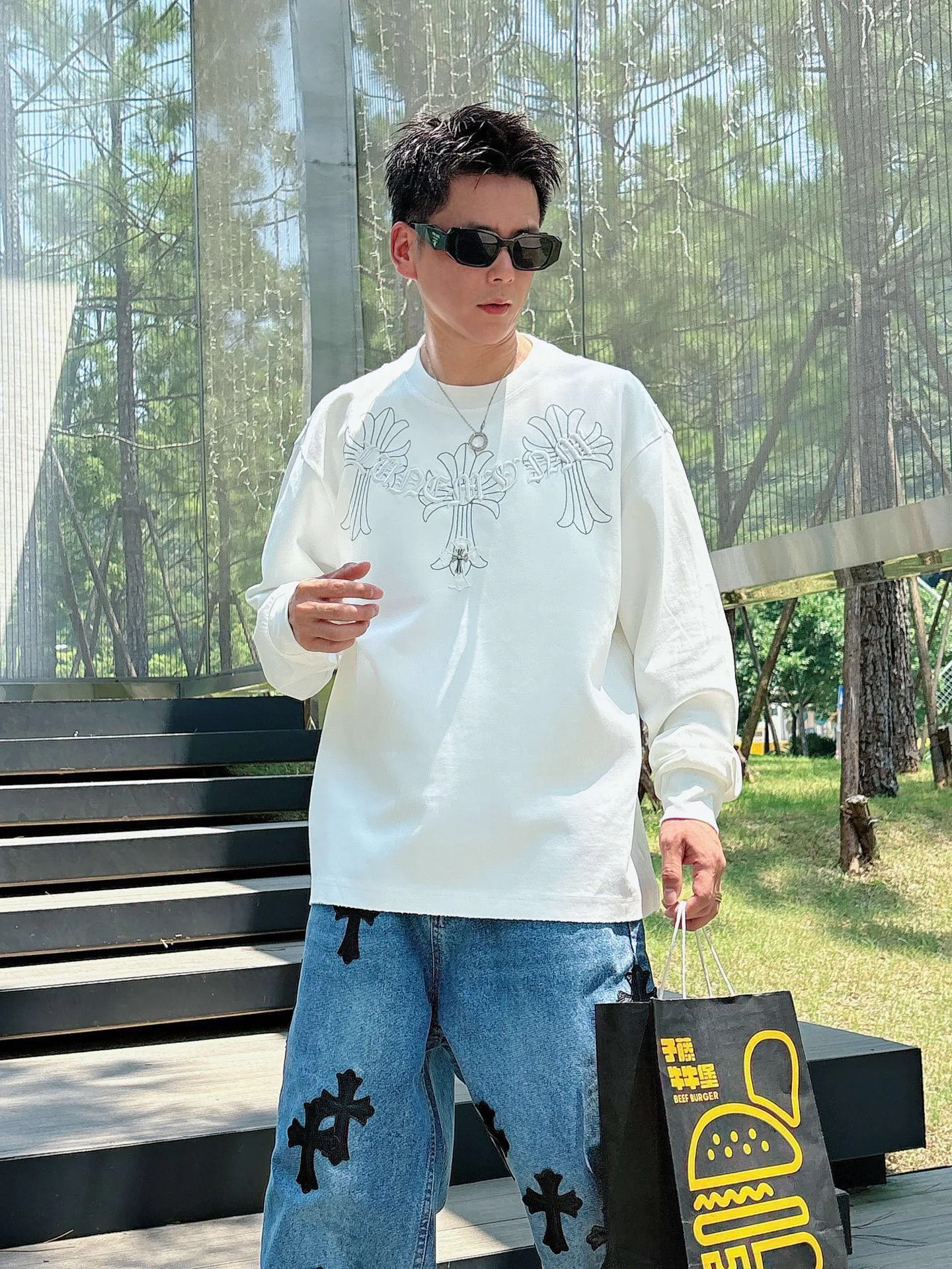 Лонгсливы Мужские Chrome Hearts 928681