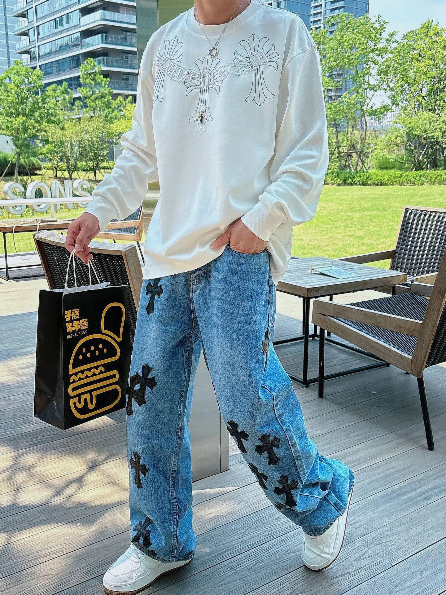 Лонгсливы Мужские Chrome Hearts 928681