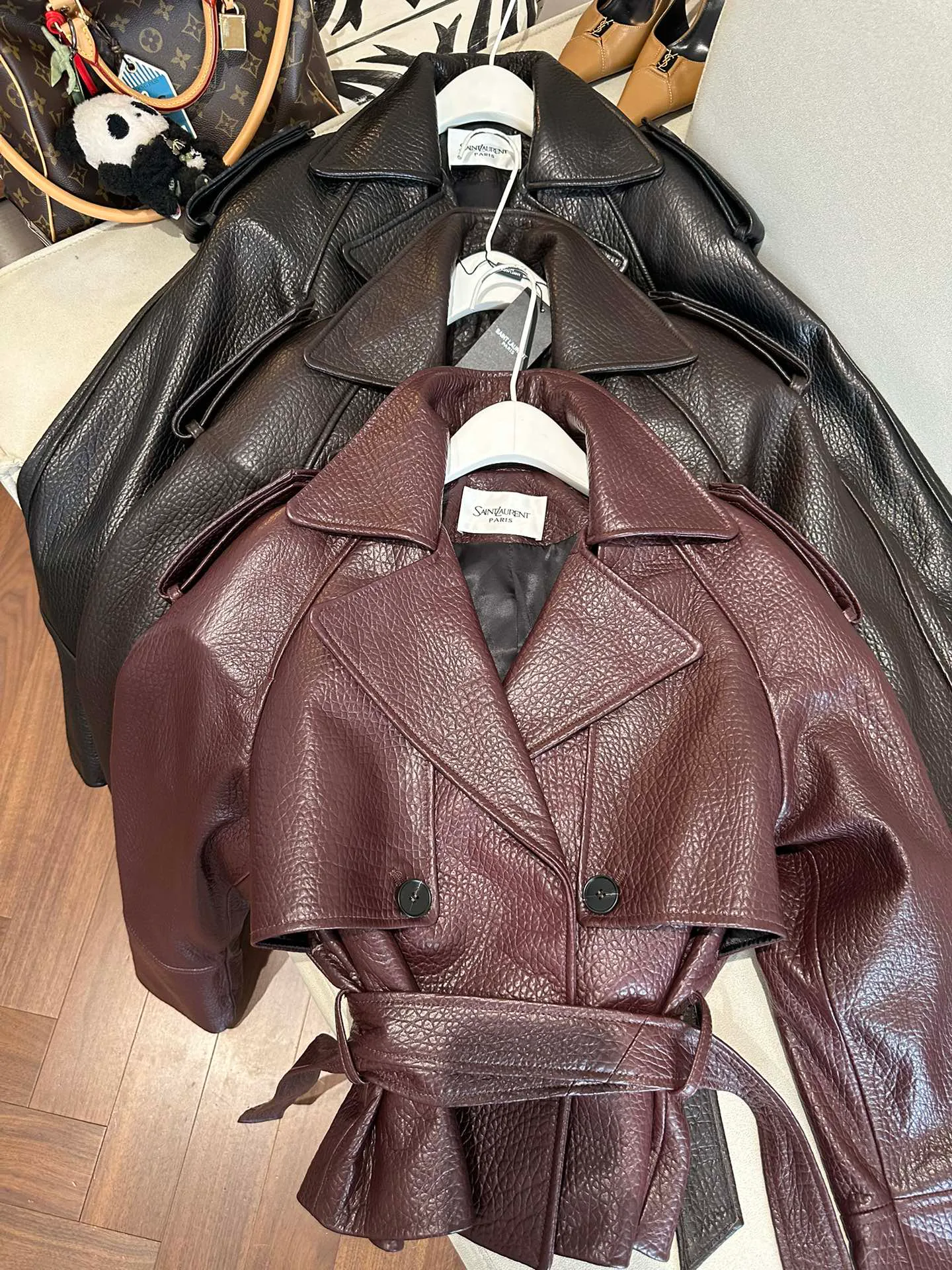 Кожаные Куртки И Дублёнки Женские Saint Laurent 11625012