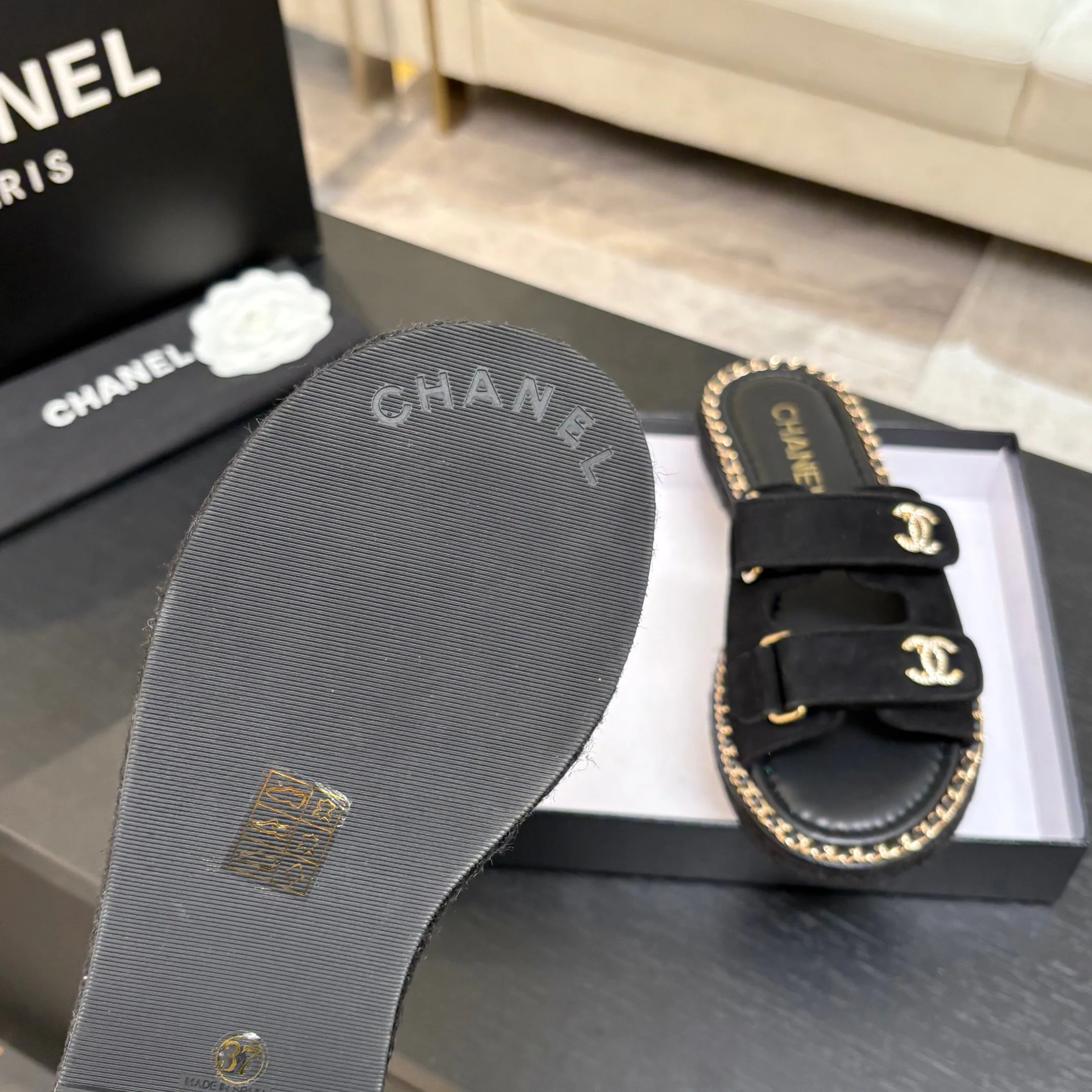 Шлепанцы Женские Chanel 2578926