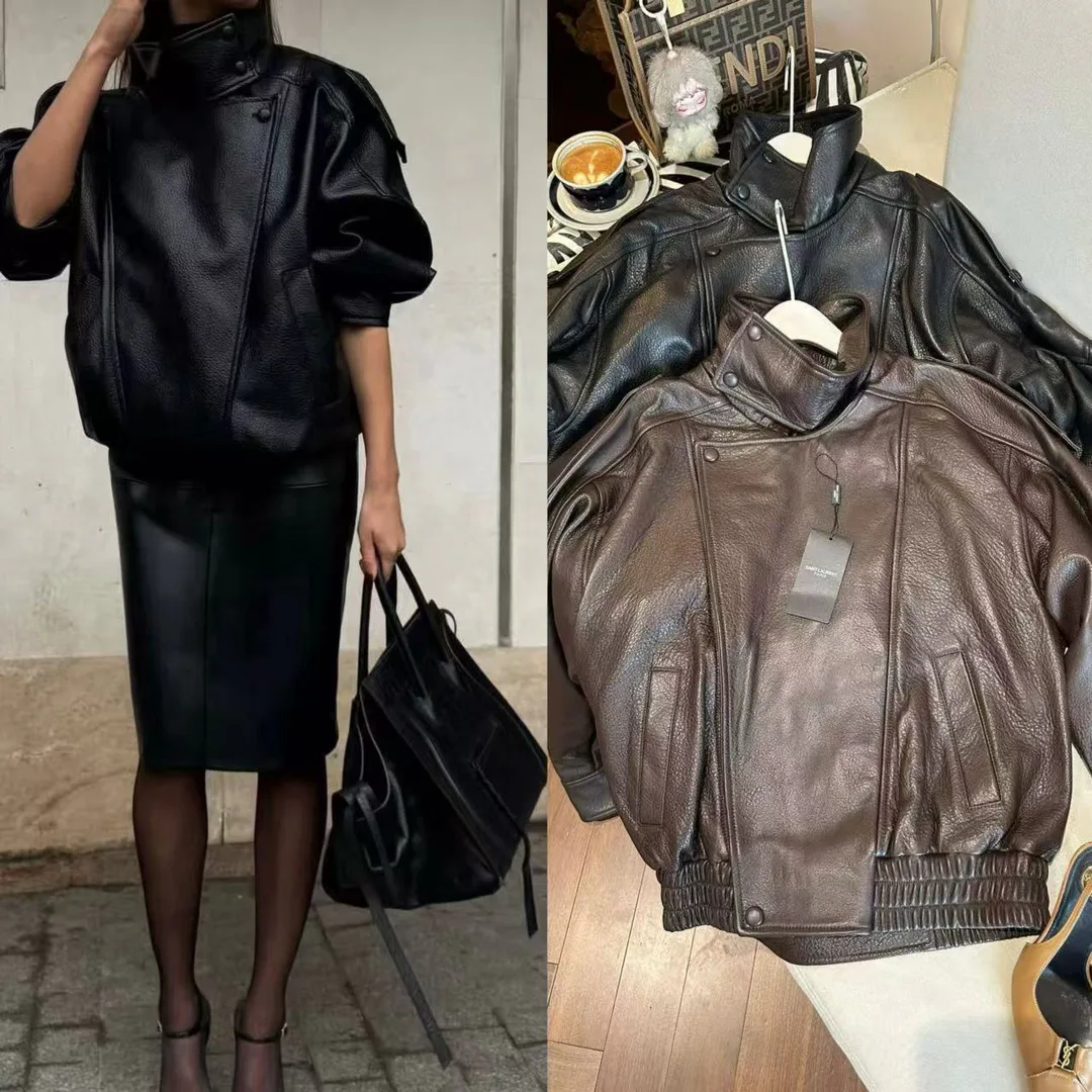 Кожаные Куртки И Дублёнки Женские Saint Laurent 11679852