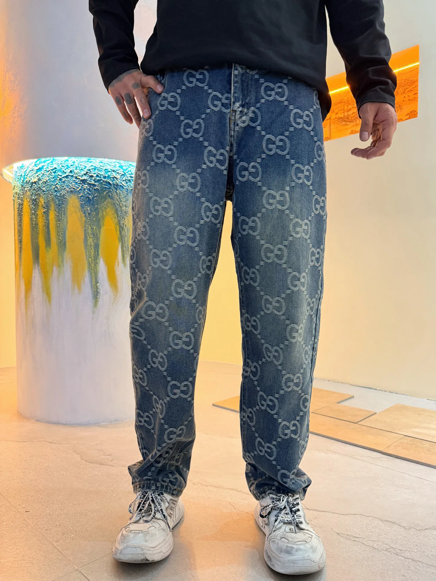 Джинсы Мужские Gucci 18499634