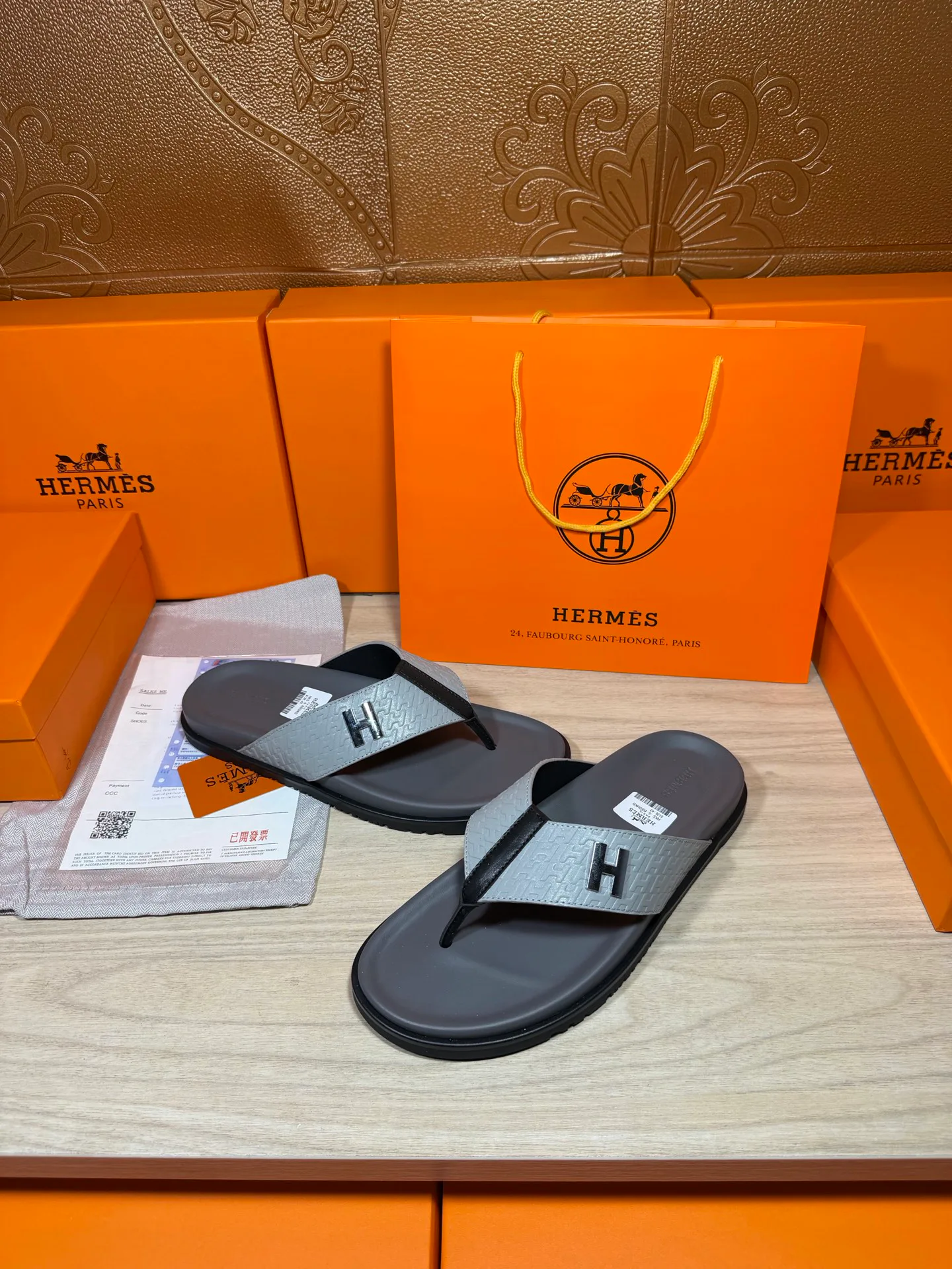 Шлепанцы Мужские Hermes 19414495