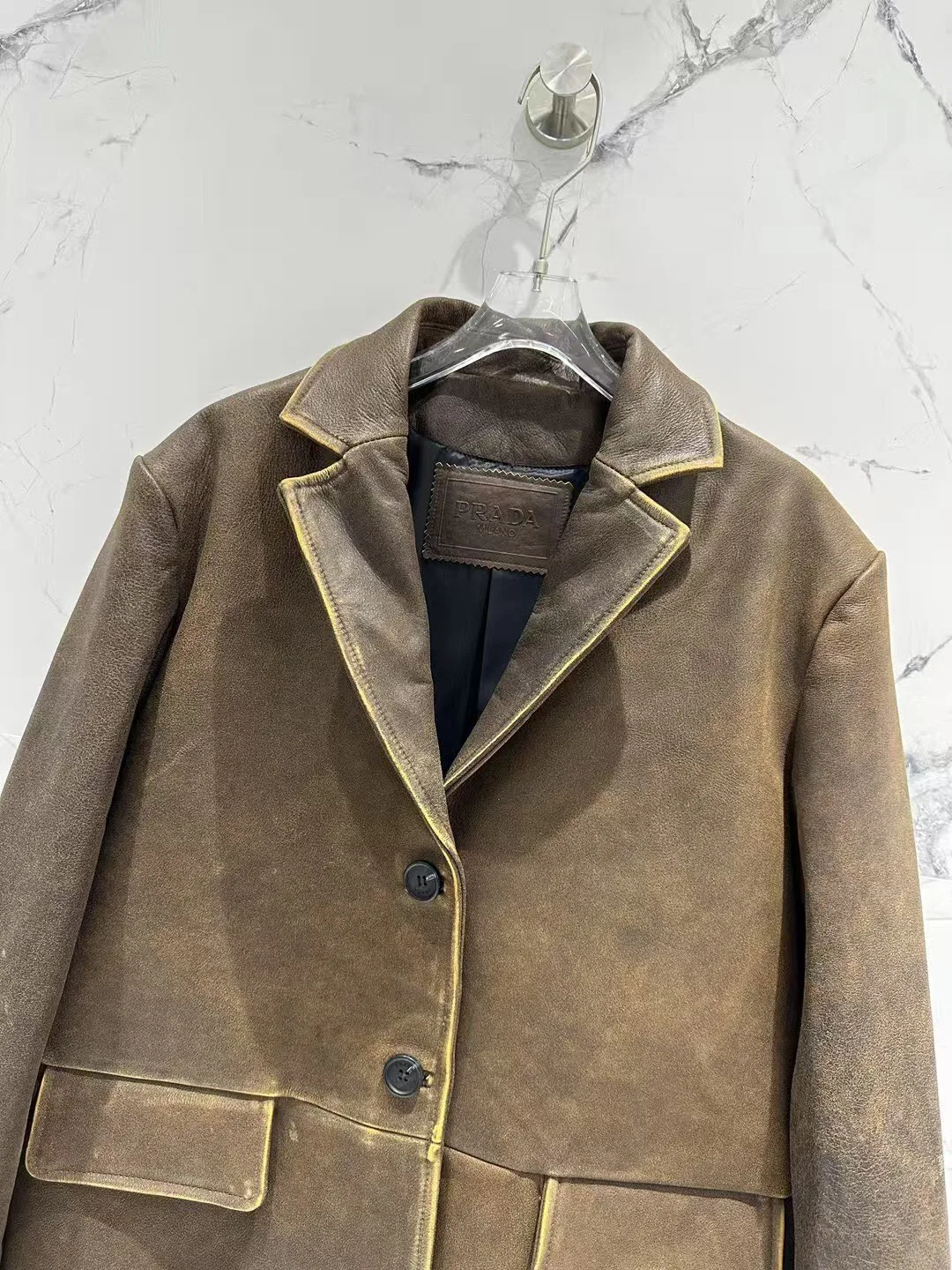 Кожаные Куртки И Дублёнки Женские Prada 13186431