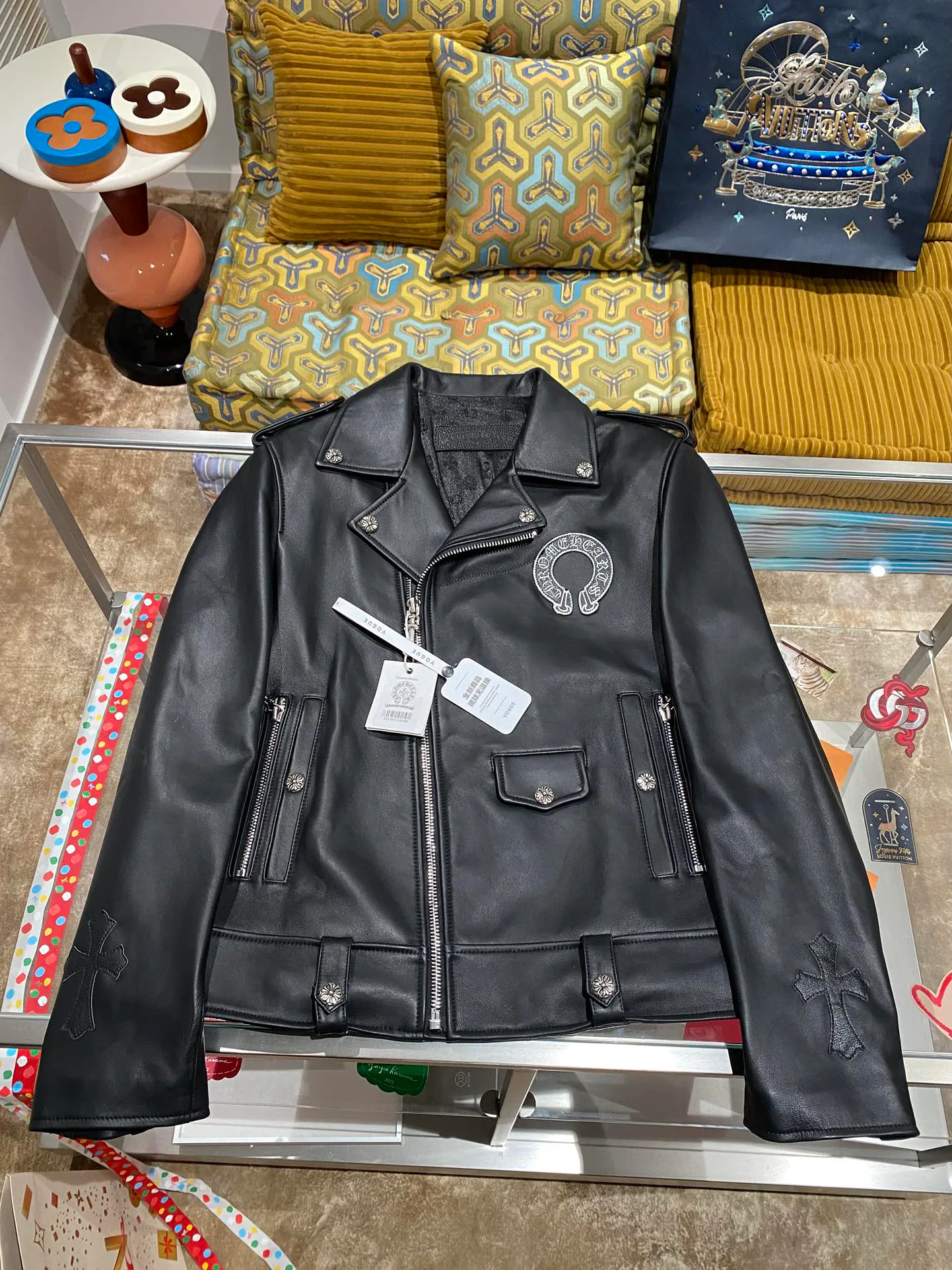 Кожаные Куртки И Дублёнки Мужские Chrome Hearts 5235532