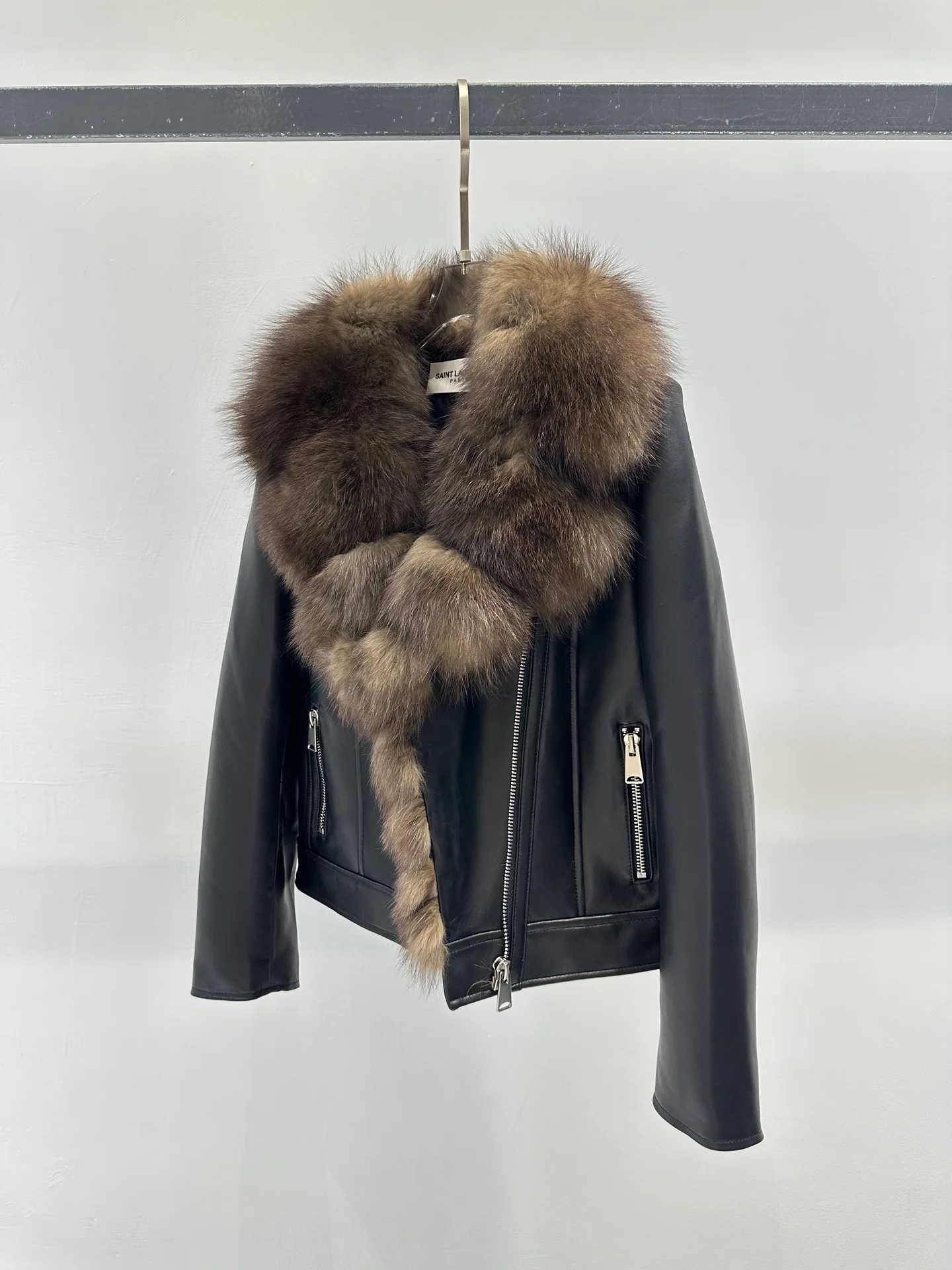 Кожаные Куртки И Дублёнки Женские Saint Laurent 926793