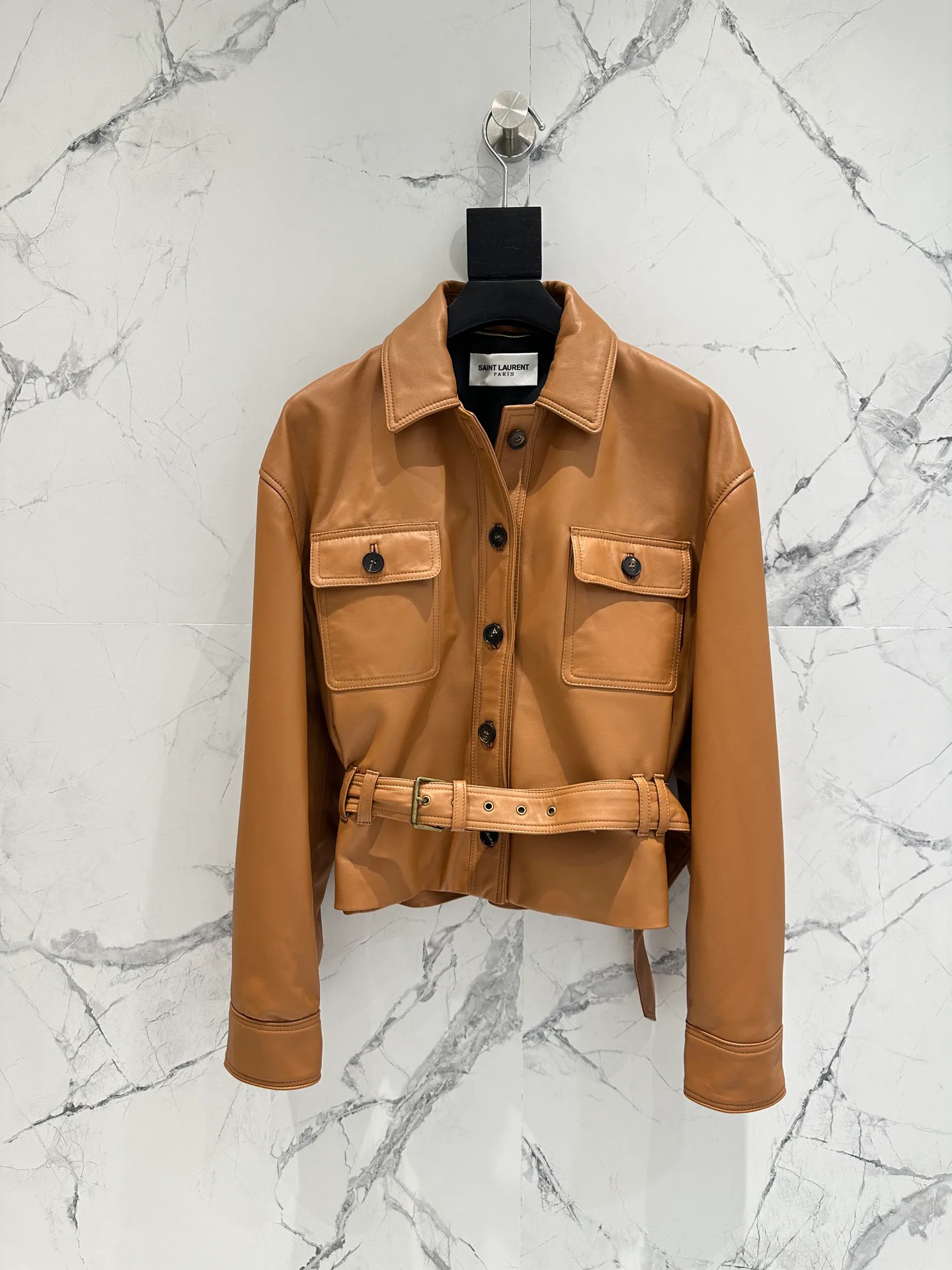 Кожаные Куртки И Дублёнки Женские Saint Laurent 6537800